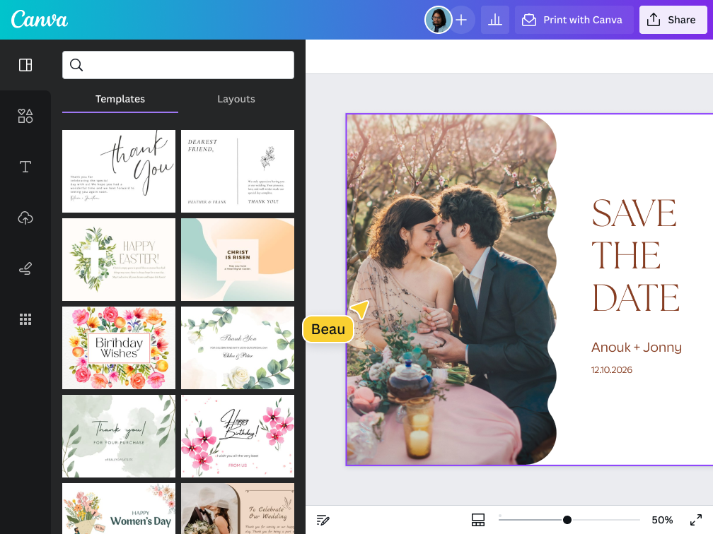 Grußkarte selbst gestalten & drucken | Canva