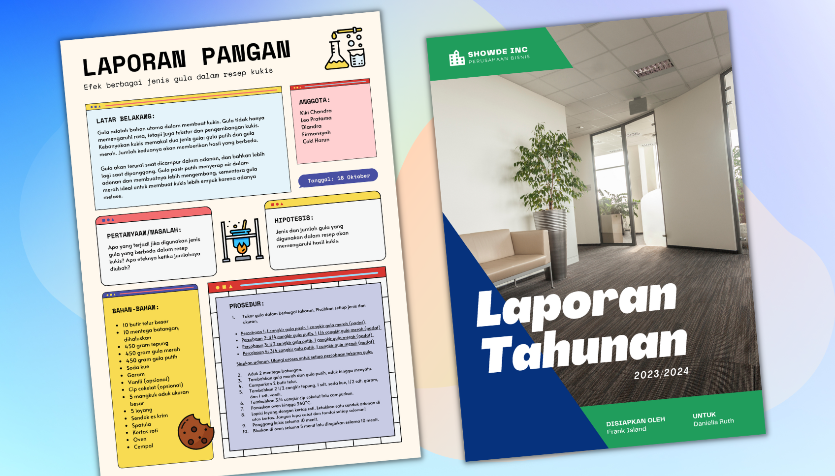 membuat laporan canva