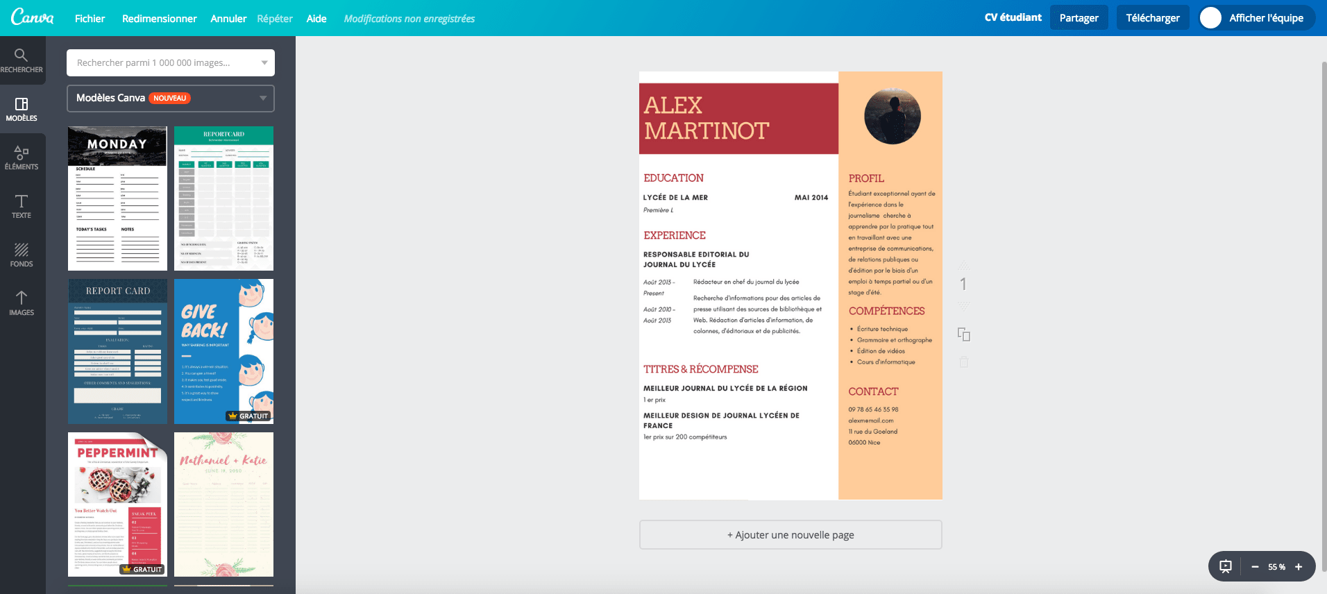 CV étudiant CV étudiant