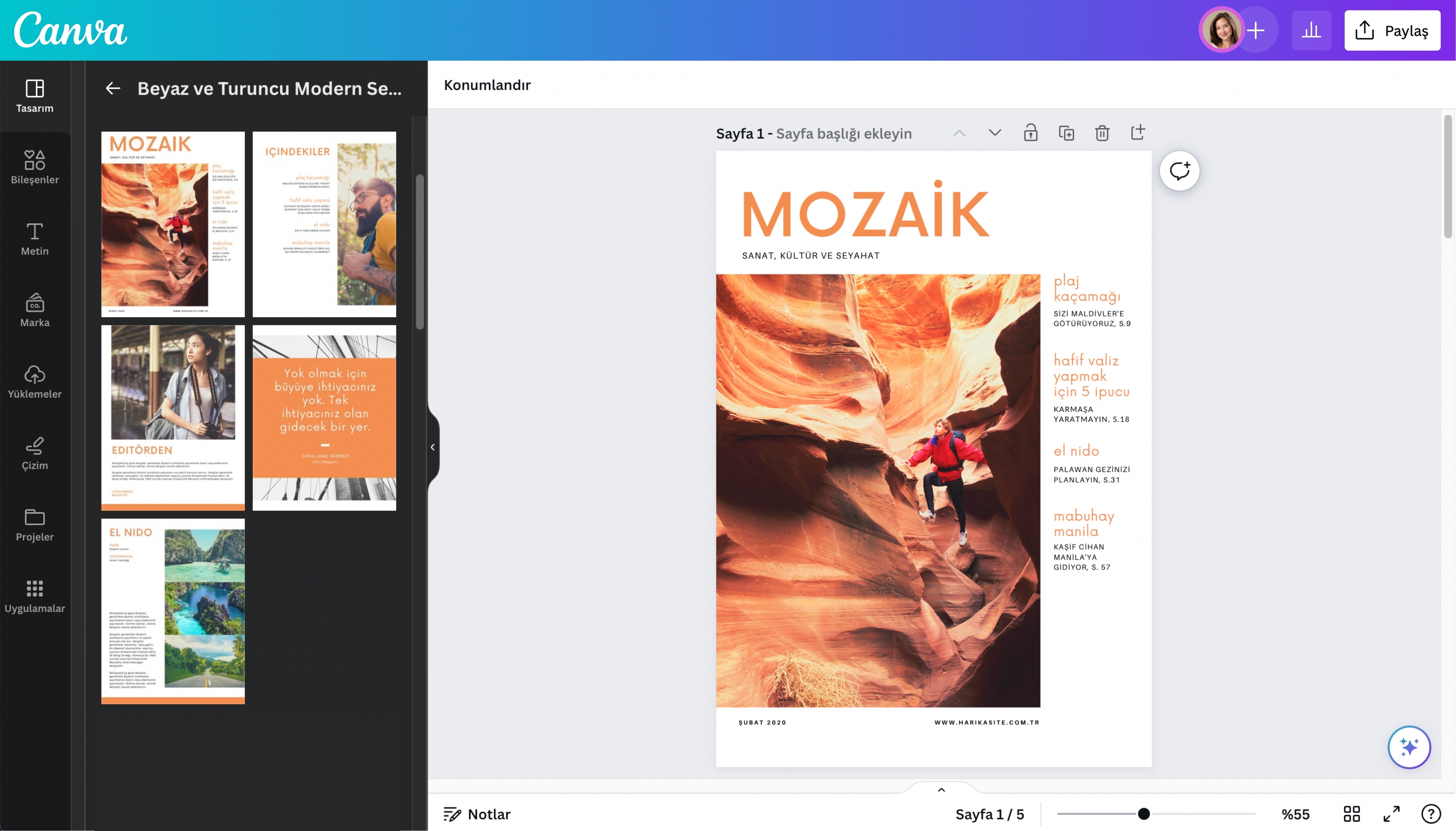 dergi kapağı tasarımı - Canva dergi kapağı tasarımı - Canva
