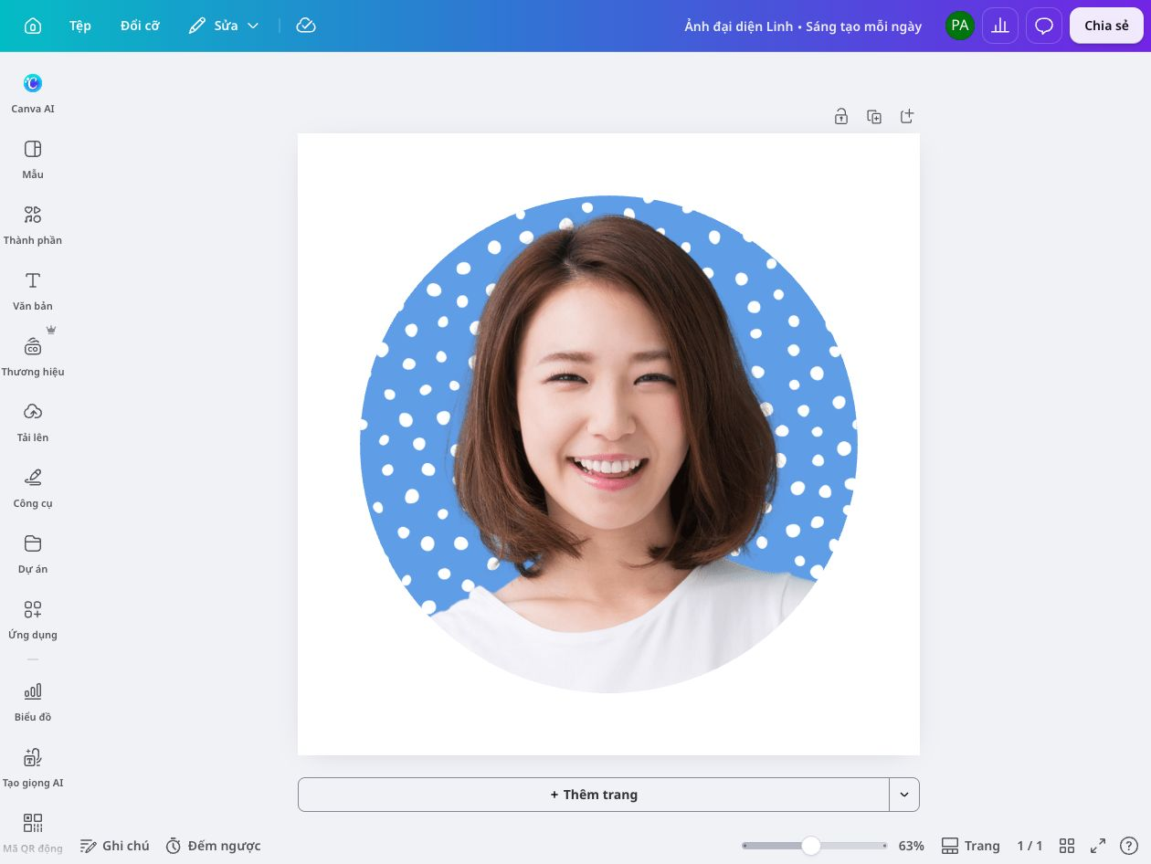 Giao diện Canva Pro đầy đủ với một thiết kế chân dung vuông hoàn chỉnh làm tâm điểm, bên cạnh bảng Mẫu và thanh công cụ chỉnh sửa Giao diện Canva Pro đầy đủ với một thiết kế chân dung vuông hoàn chỉnh làm tâm điểm, bên cạnh bảng Mẫu và thanh công cụ chỉnh sửa
