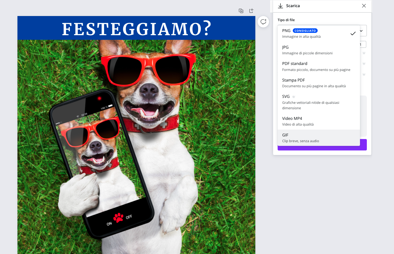 Creare GIF online Creare GIF Canva