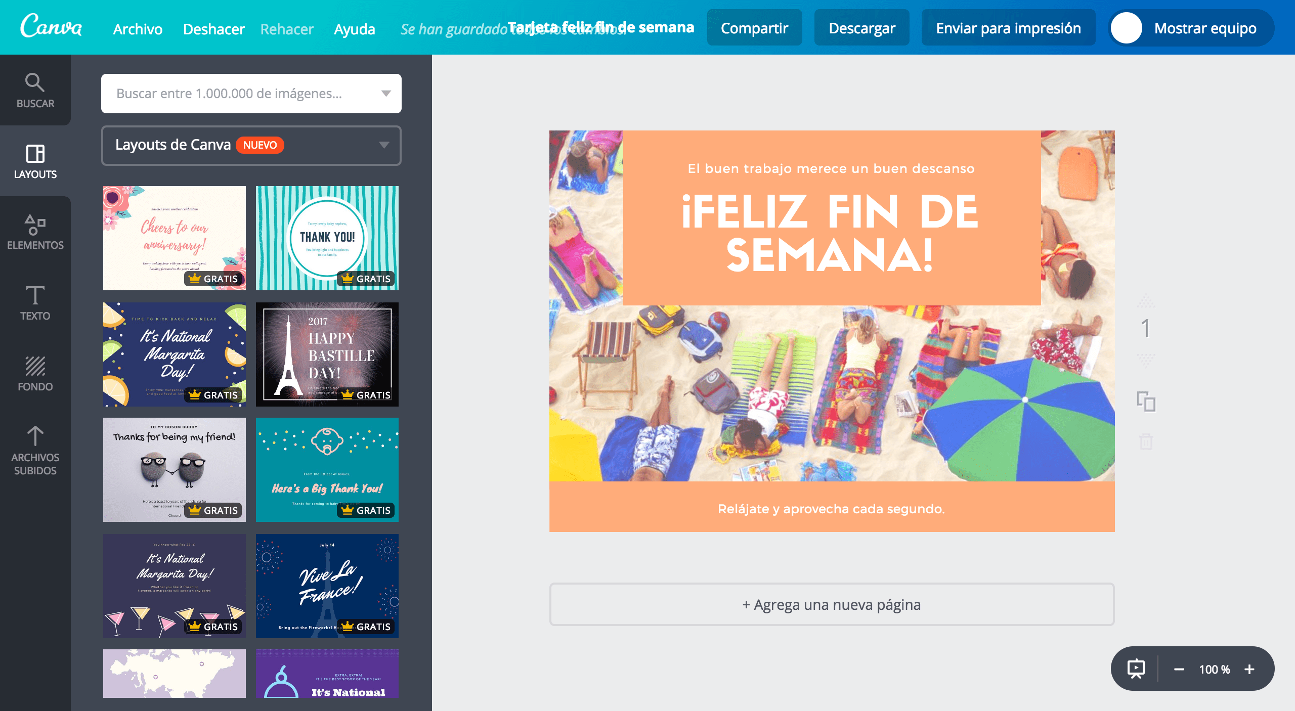 Tarjetas de fin de semana Tarjetas de fin de semana