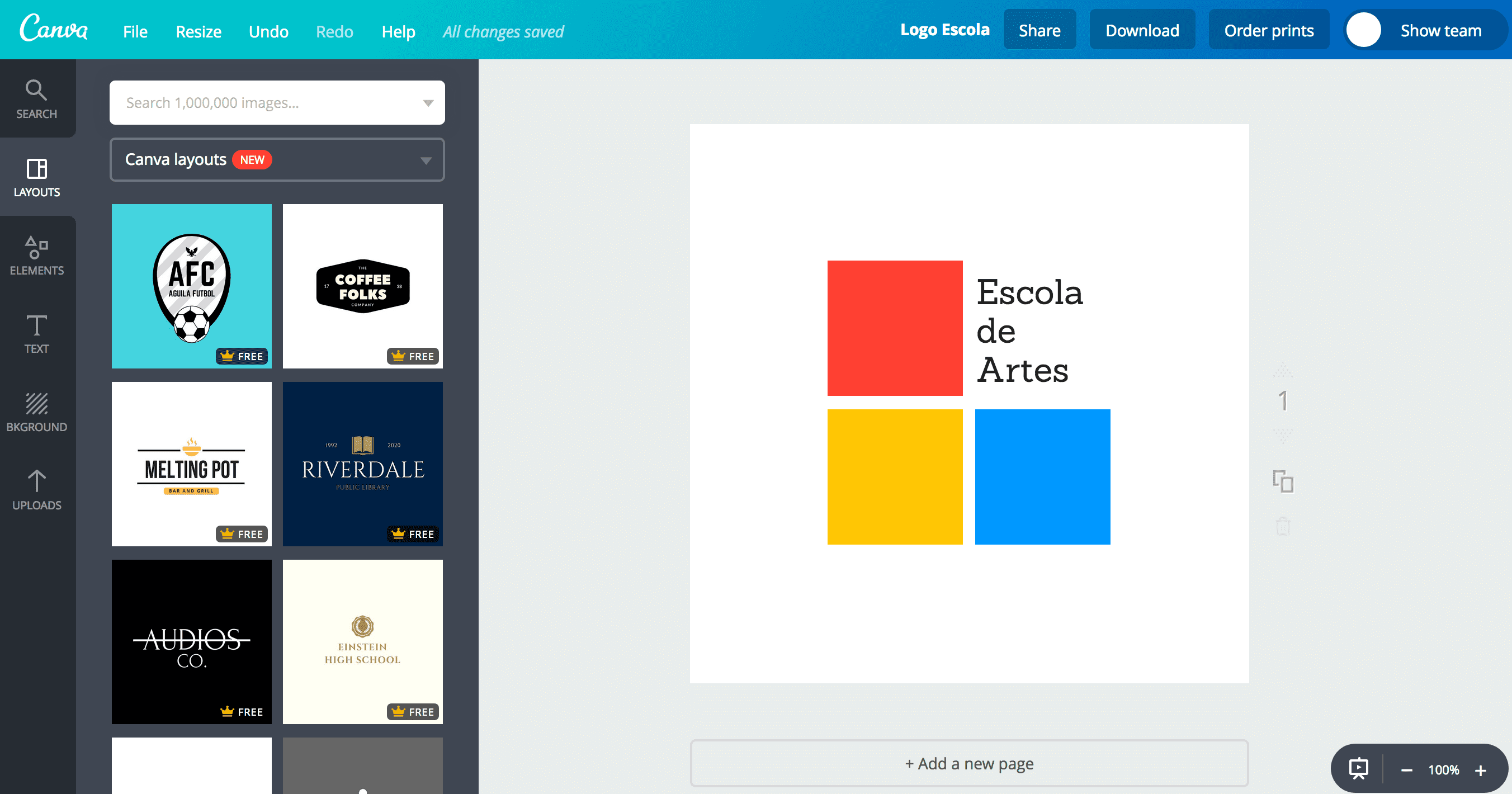 Logo de colégio Logo de colégio