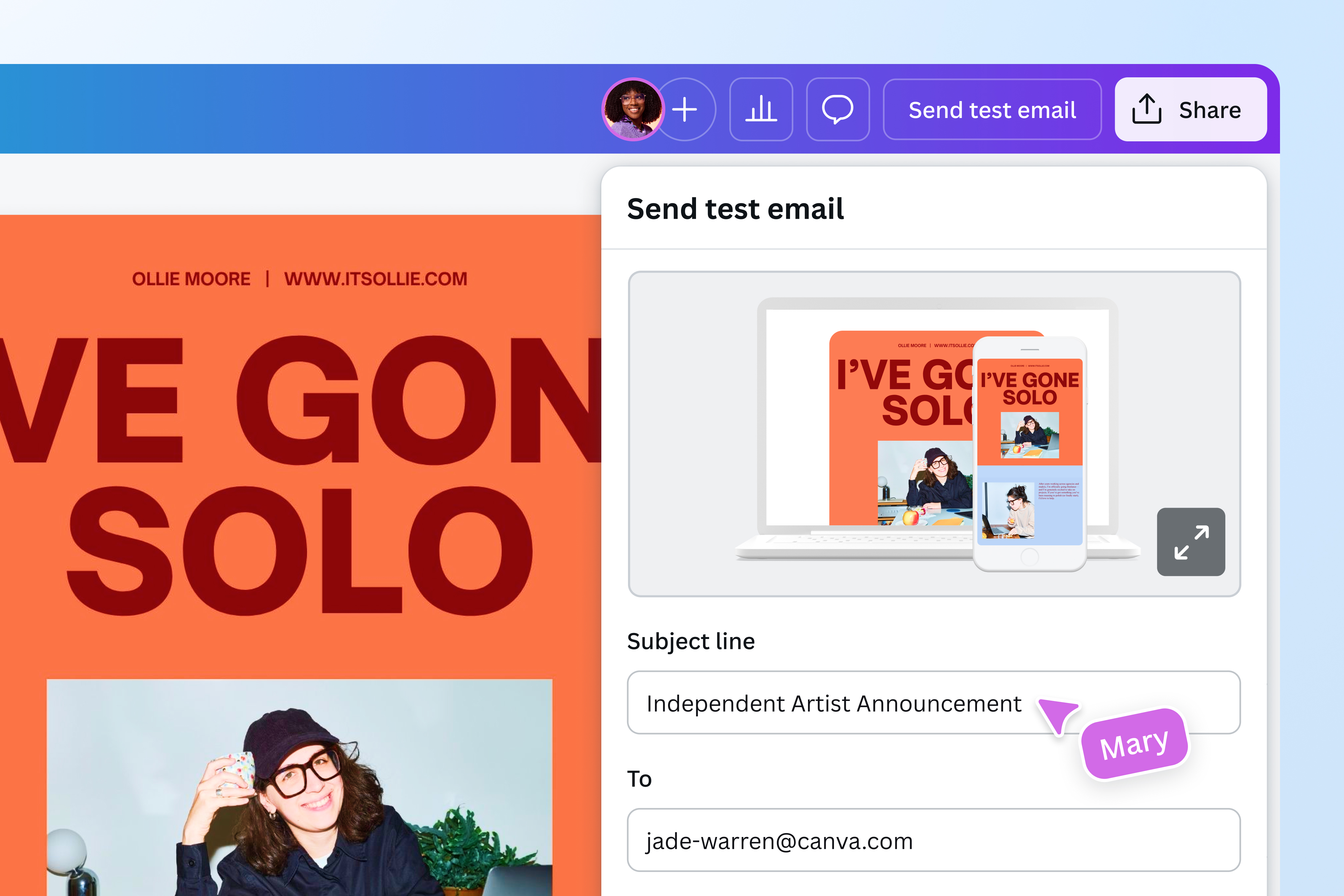 Preview your email from your audience’s eyes