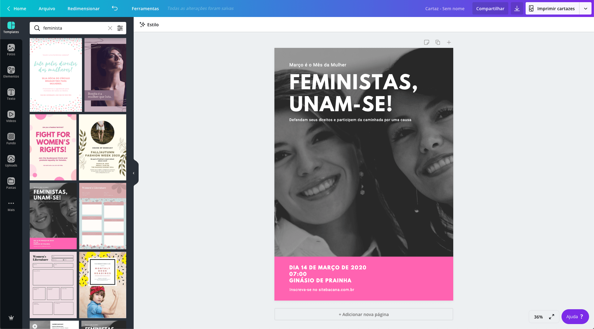 Cartaz feminista