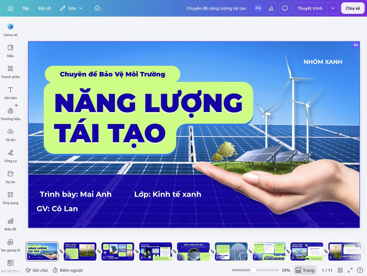 Thiết kế slide thuyết trình bằng AI hoàn toàn miễn phí bằng Canva online Thiết kế slide thuyết trình bằng AI hoàn toàn miễn phí bằng Canva online