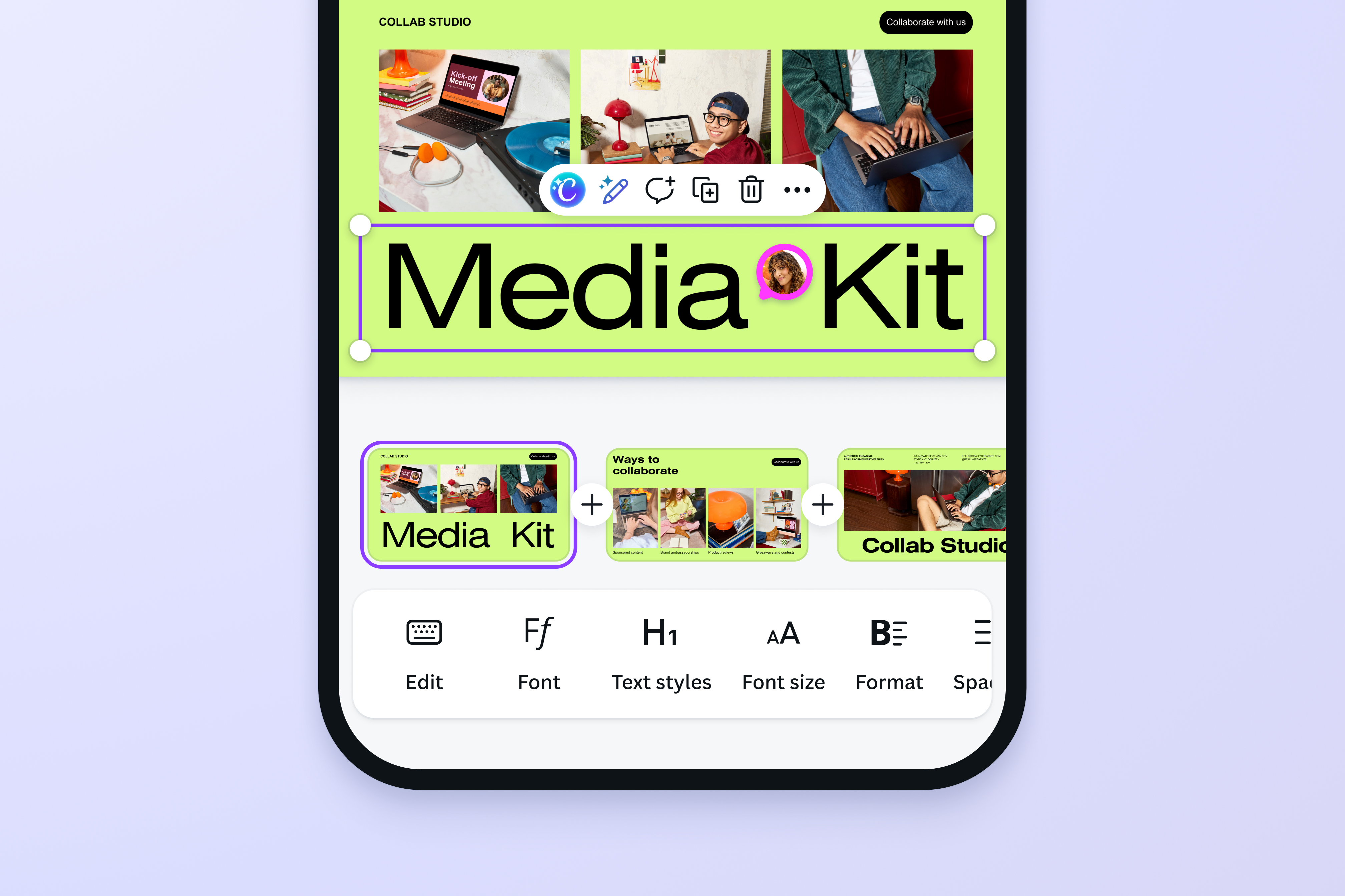 Edit your presentation on your mobile phone
