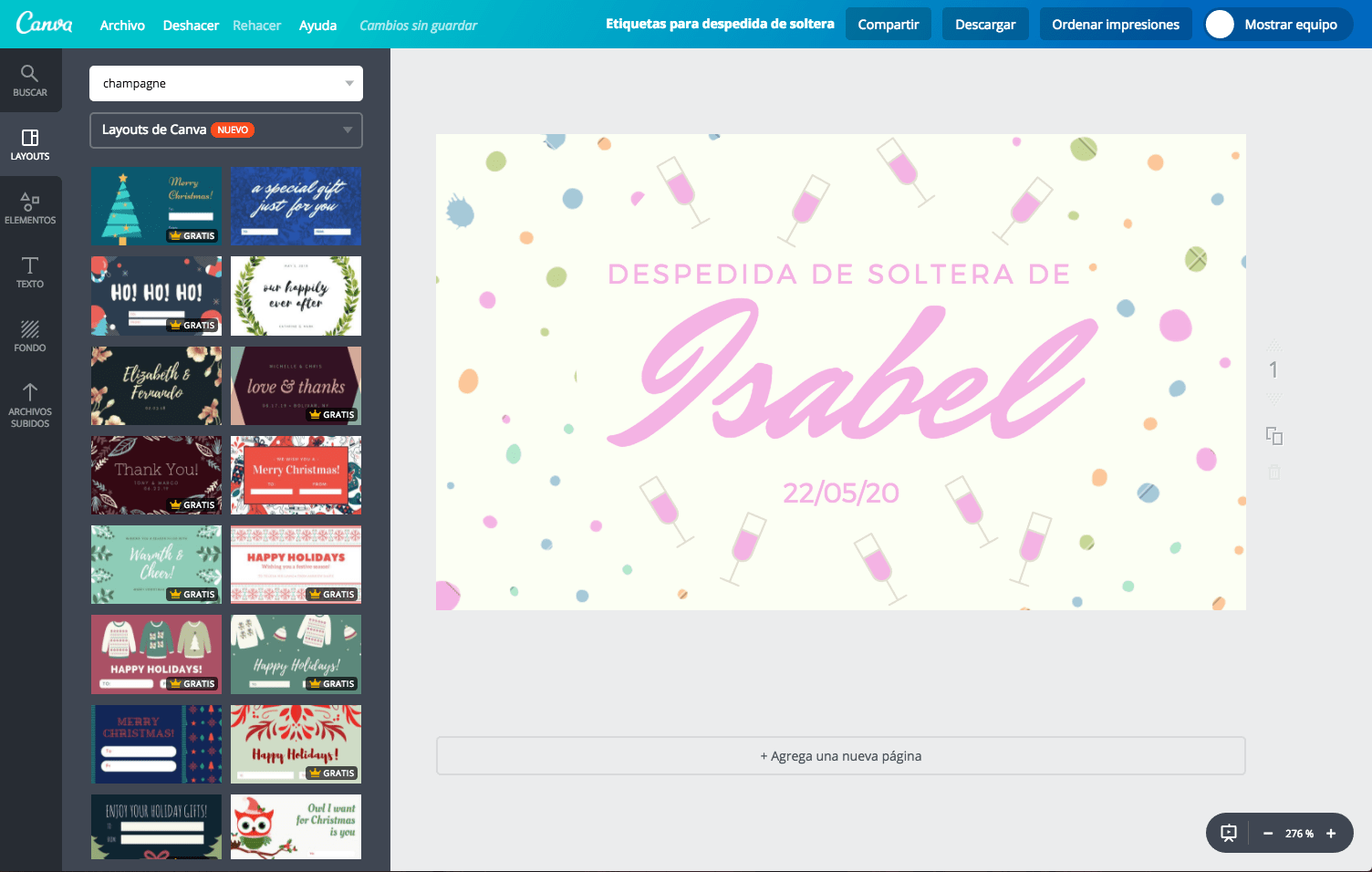 Etiquetas para despedida de soltera