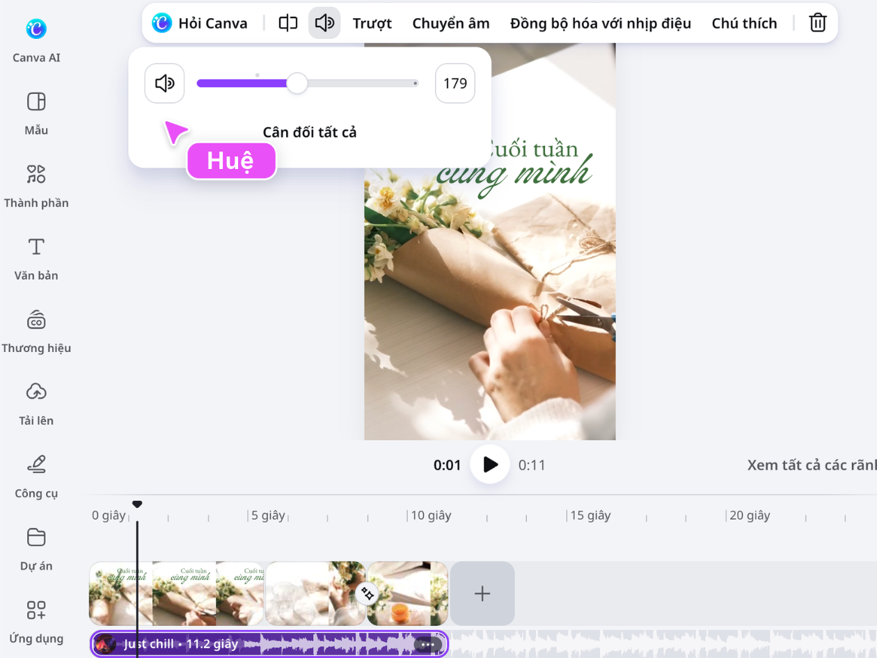 Chỉnh sửa âm lượng video trên điện thoại