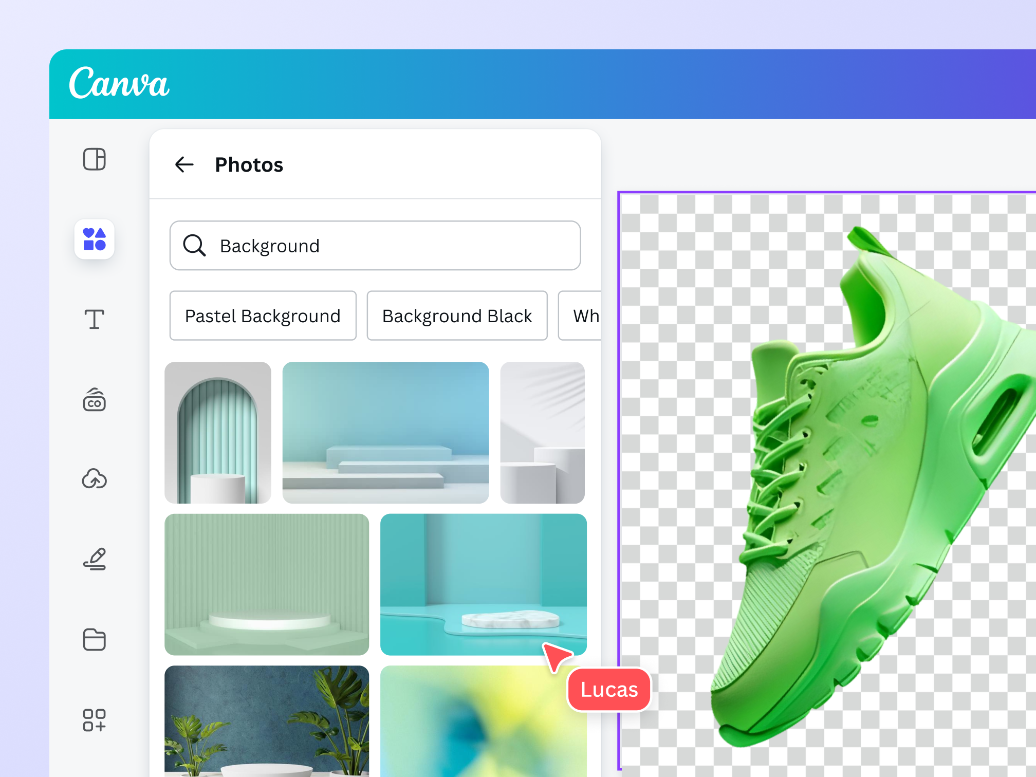 Edição de fotos com tecnologia de IA no Canva