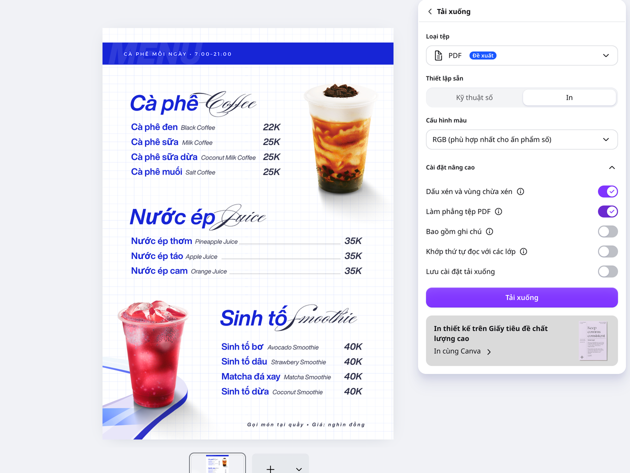 Chuẩn bị bản PDF để gửi online hoặc in Chuẩn bị bản PDF để gửi online hoặc in