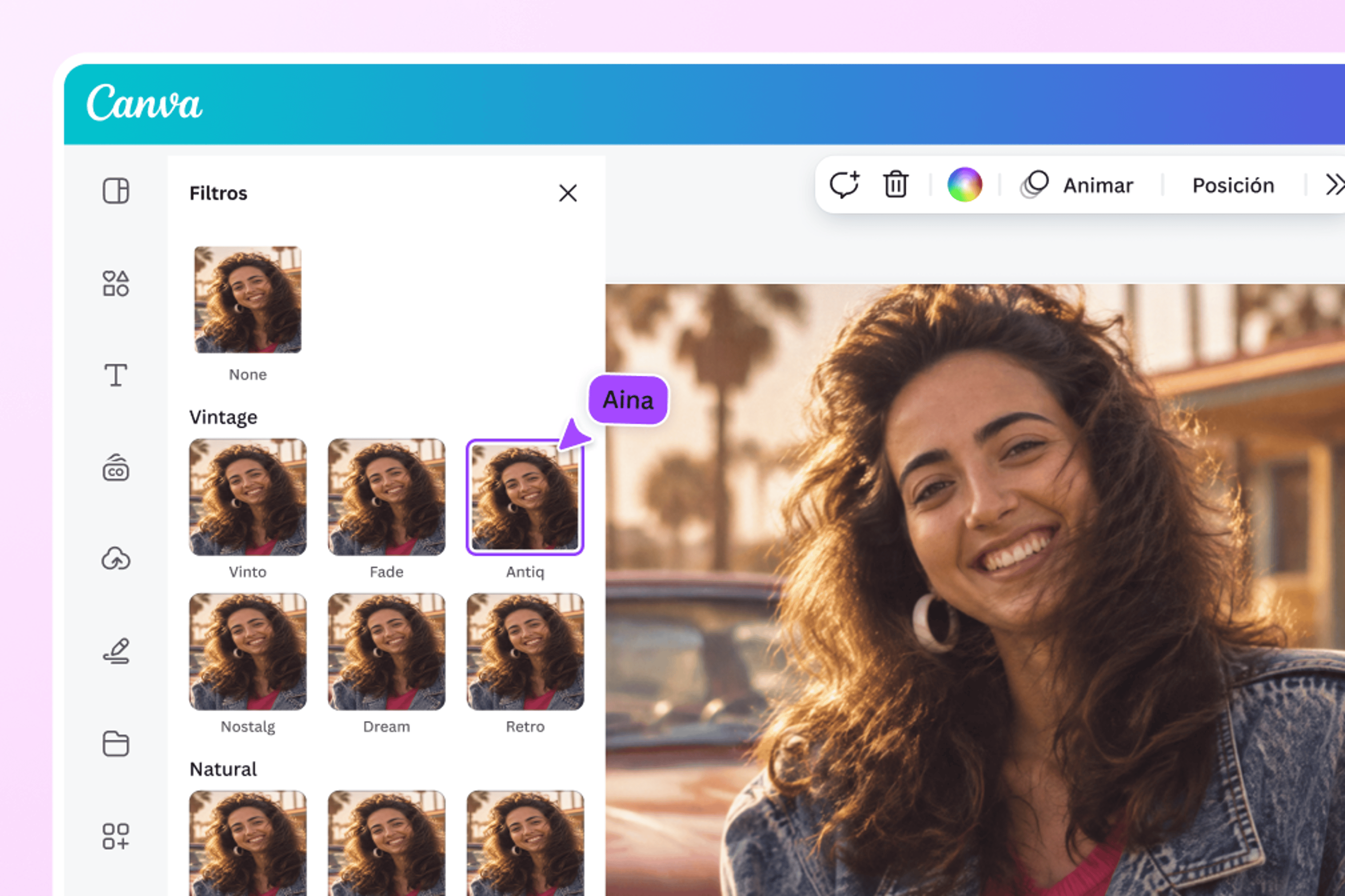 Aplicar un filtro ochentero a tu imagen