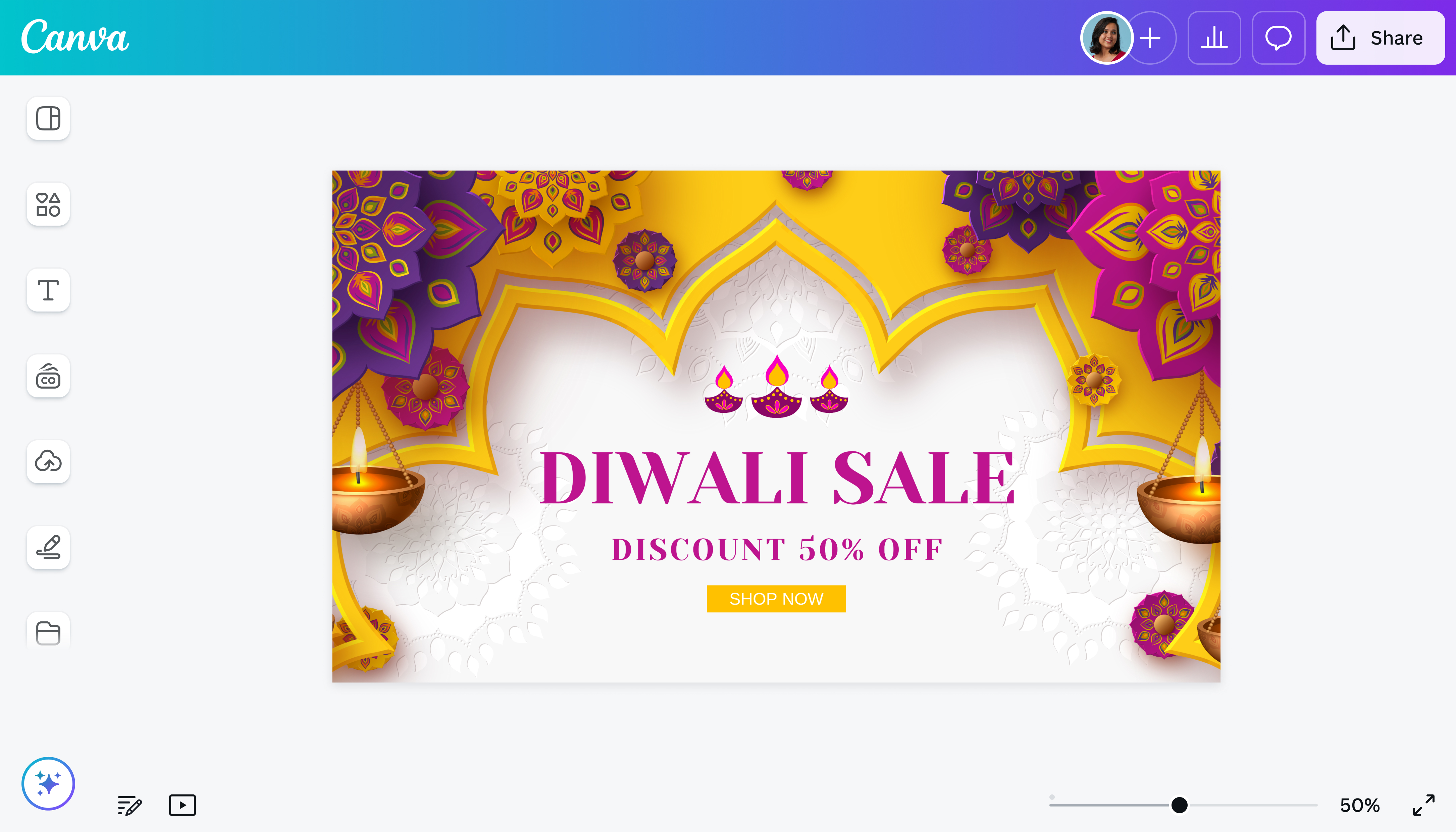 Create Diwali Banners Lead