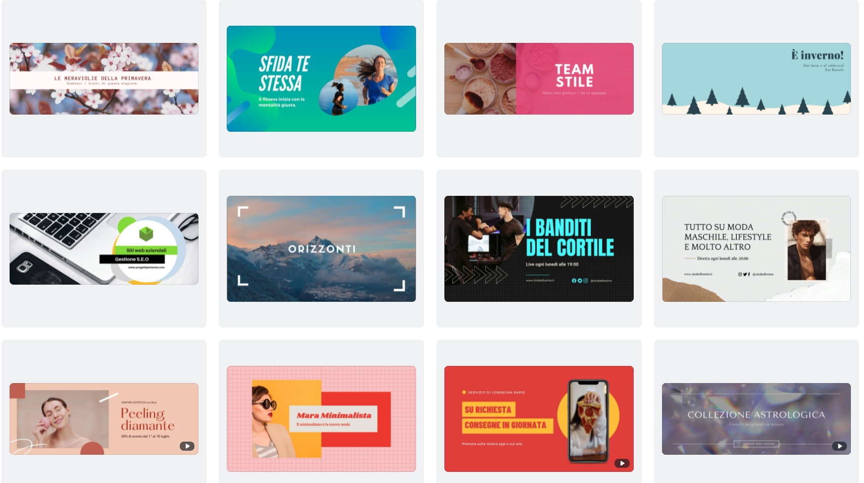 Crea copertina Facebook