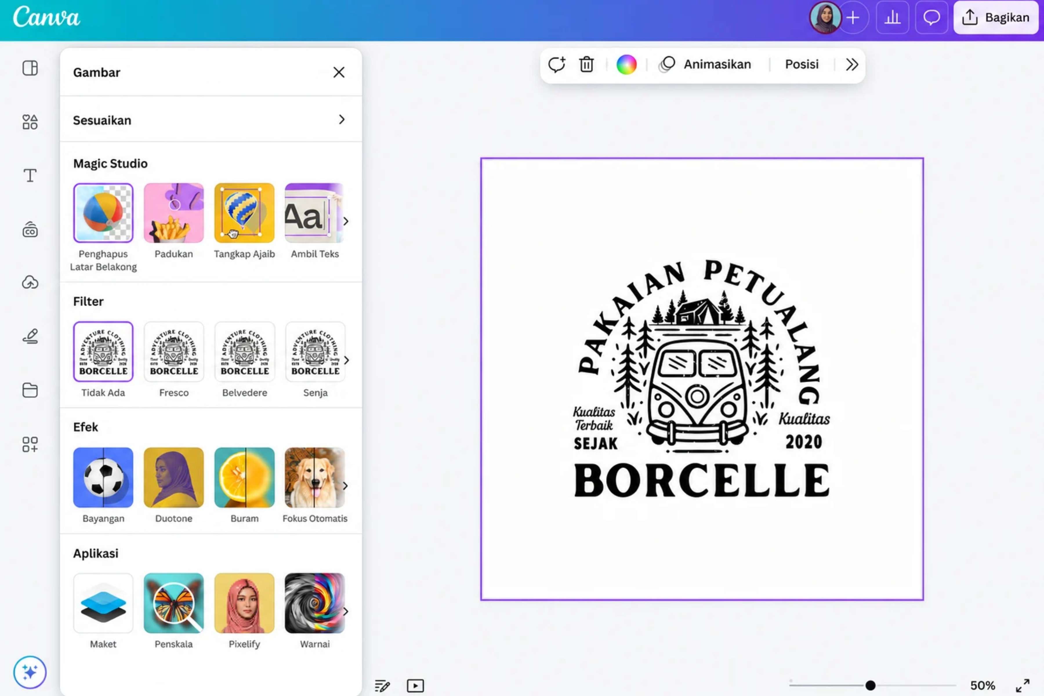 Cara hapus background logo