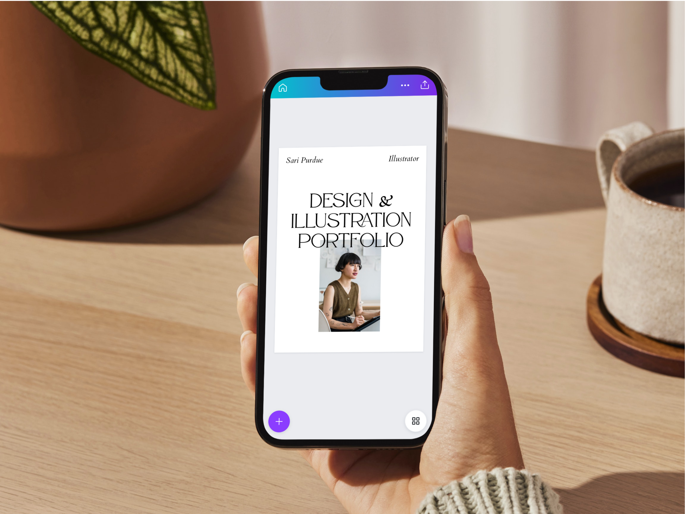 Anteprima portfolio foto su mobile