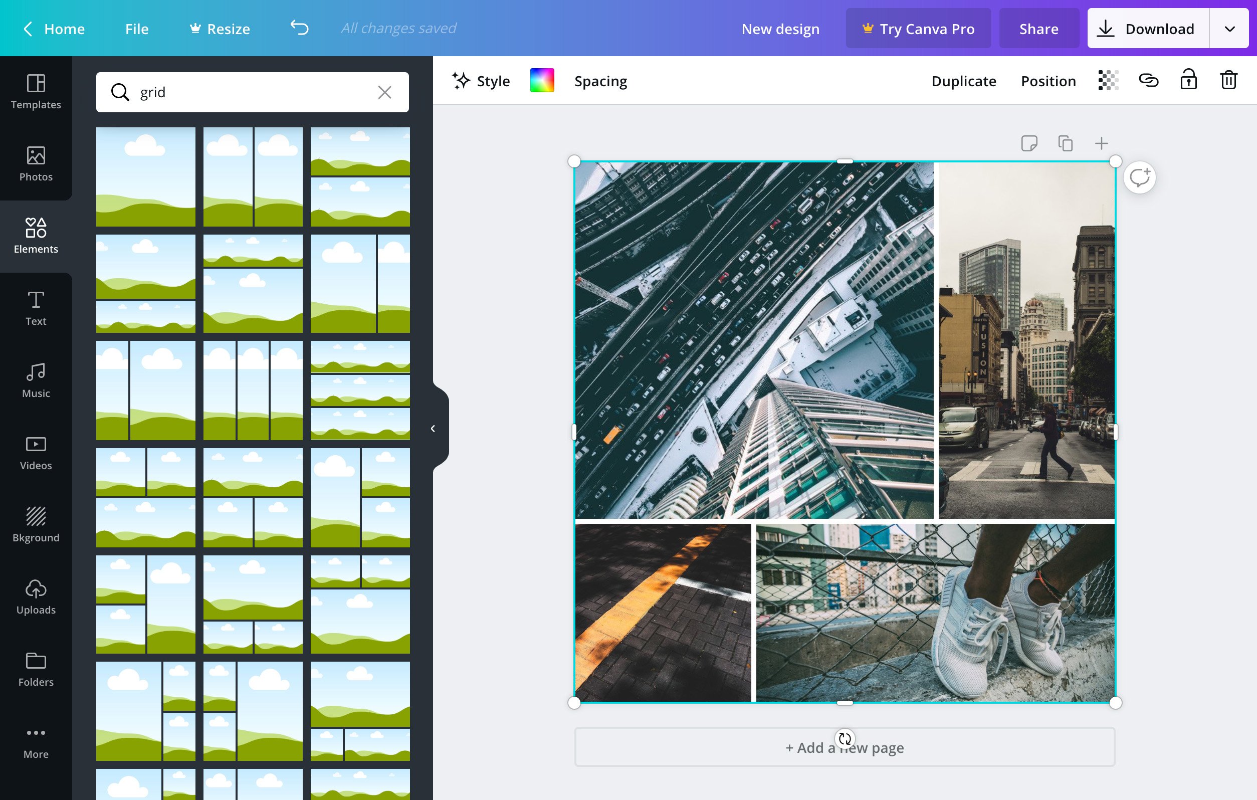 instagram grid layout canva