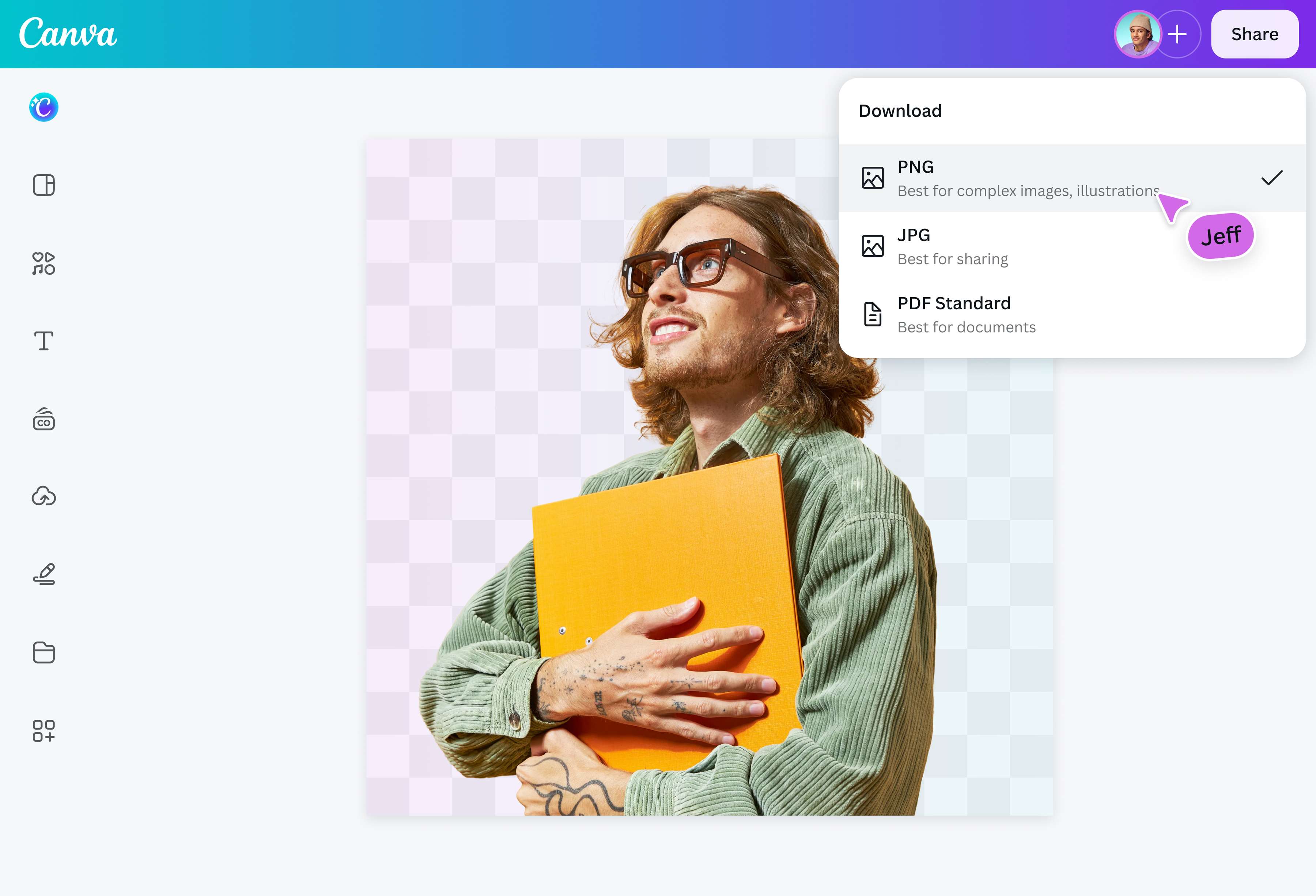 How to remove the black background from an image