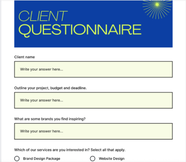 Create Questionnaires Hero Banner Create Questionnaires Hero Banner