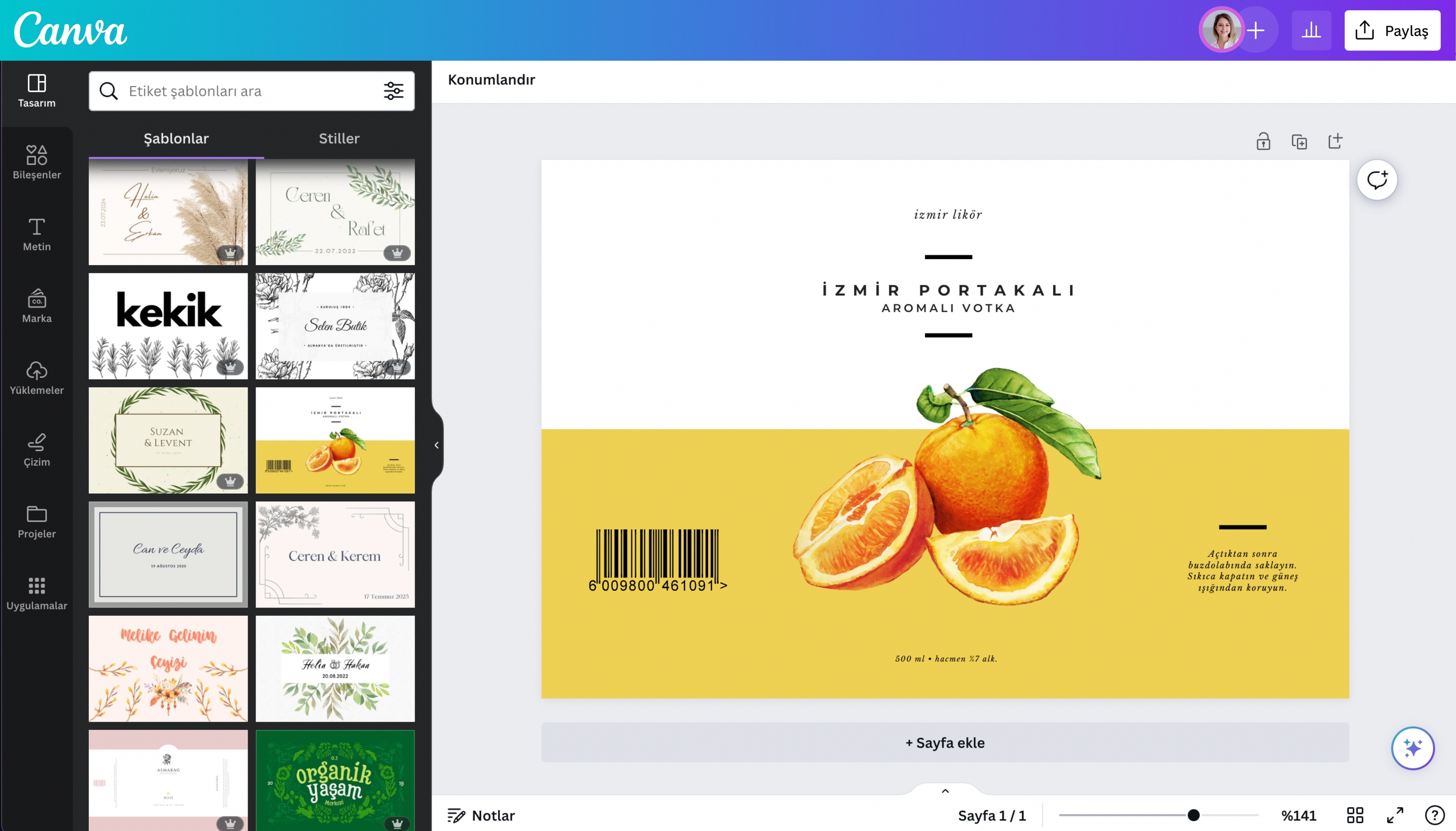 etiket tasarımı - Canva etiket tasarımı - Canva