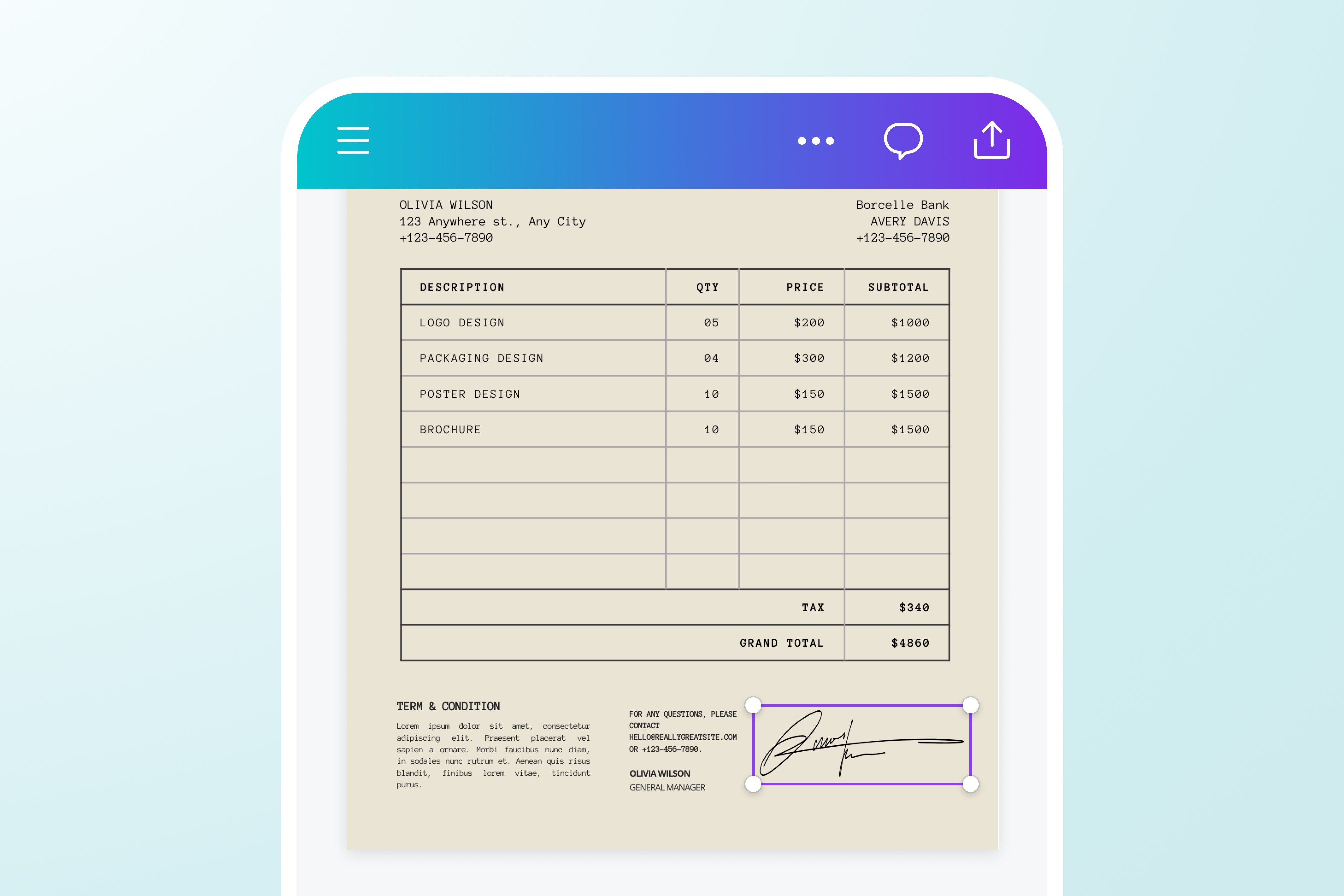 Draw your signature anytime, anywhere Draw your signature anytime, anywhere