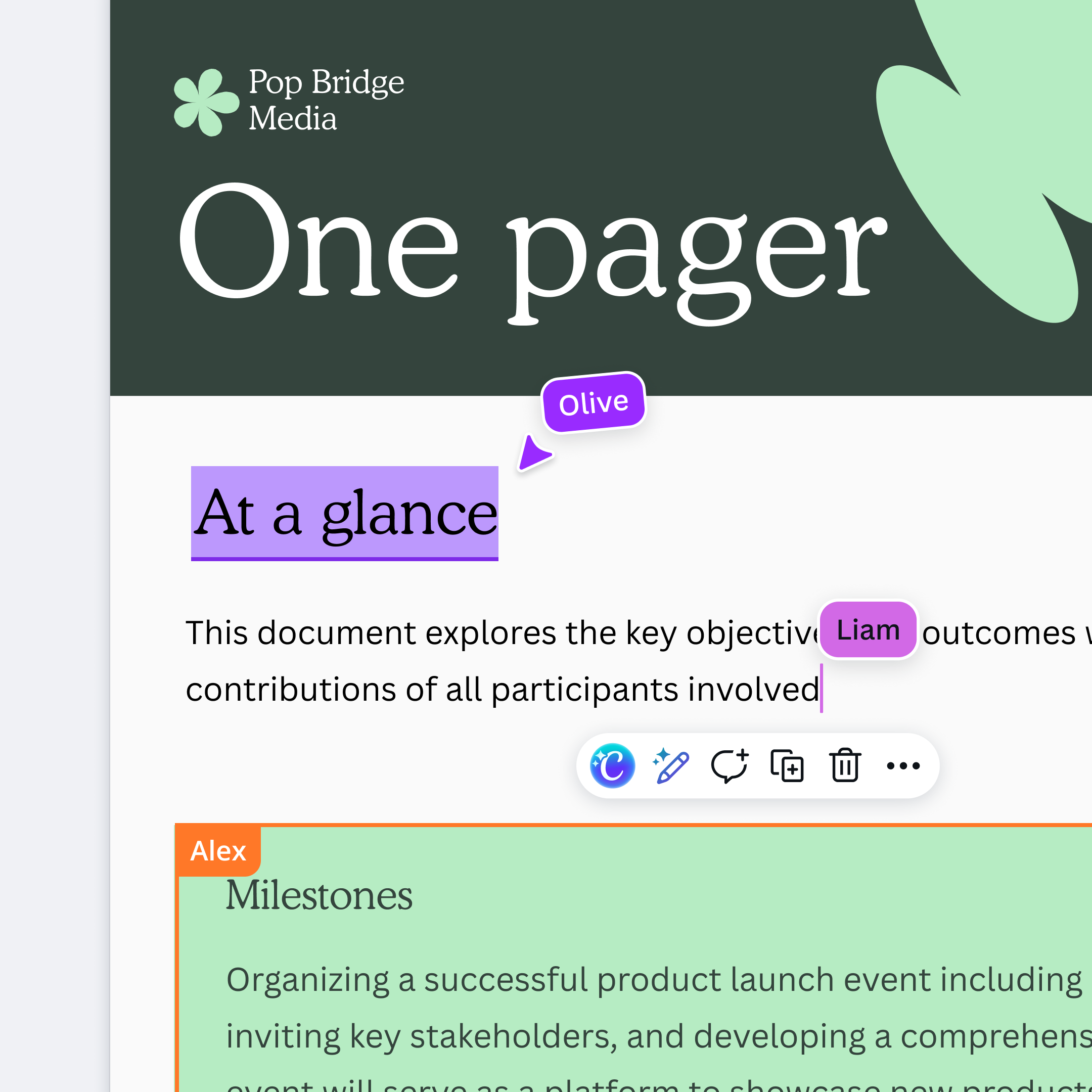 Work together with your team in real time