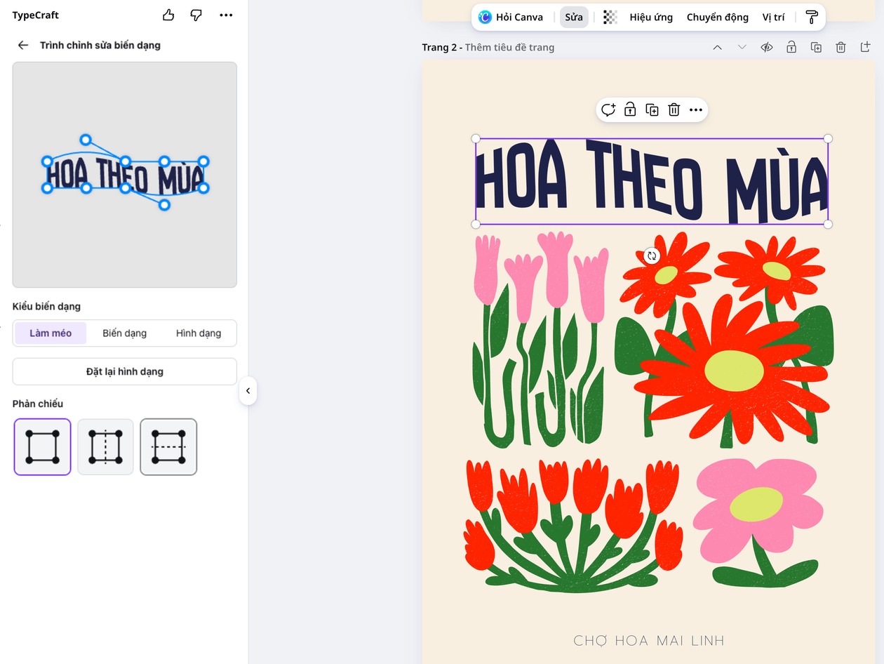 Biến dạng nét chữ theo ý tưởng với TypeCraft