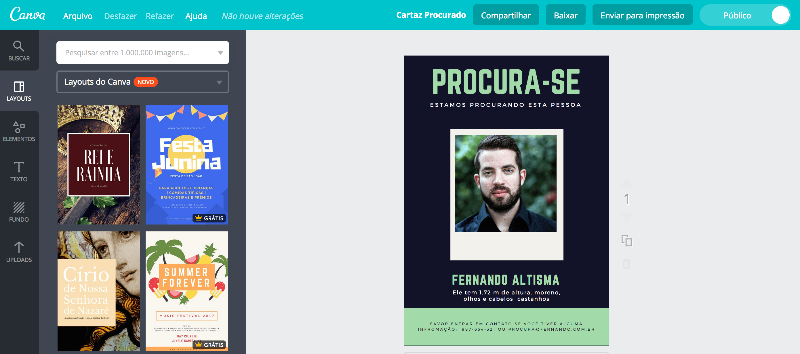 Cartaz de procurado