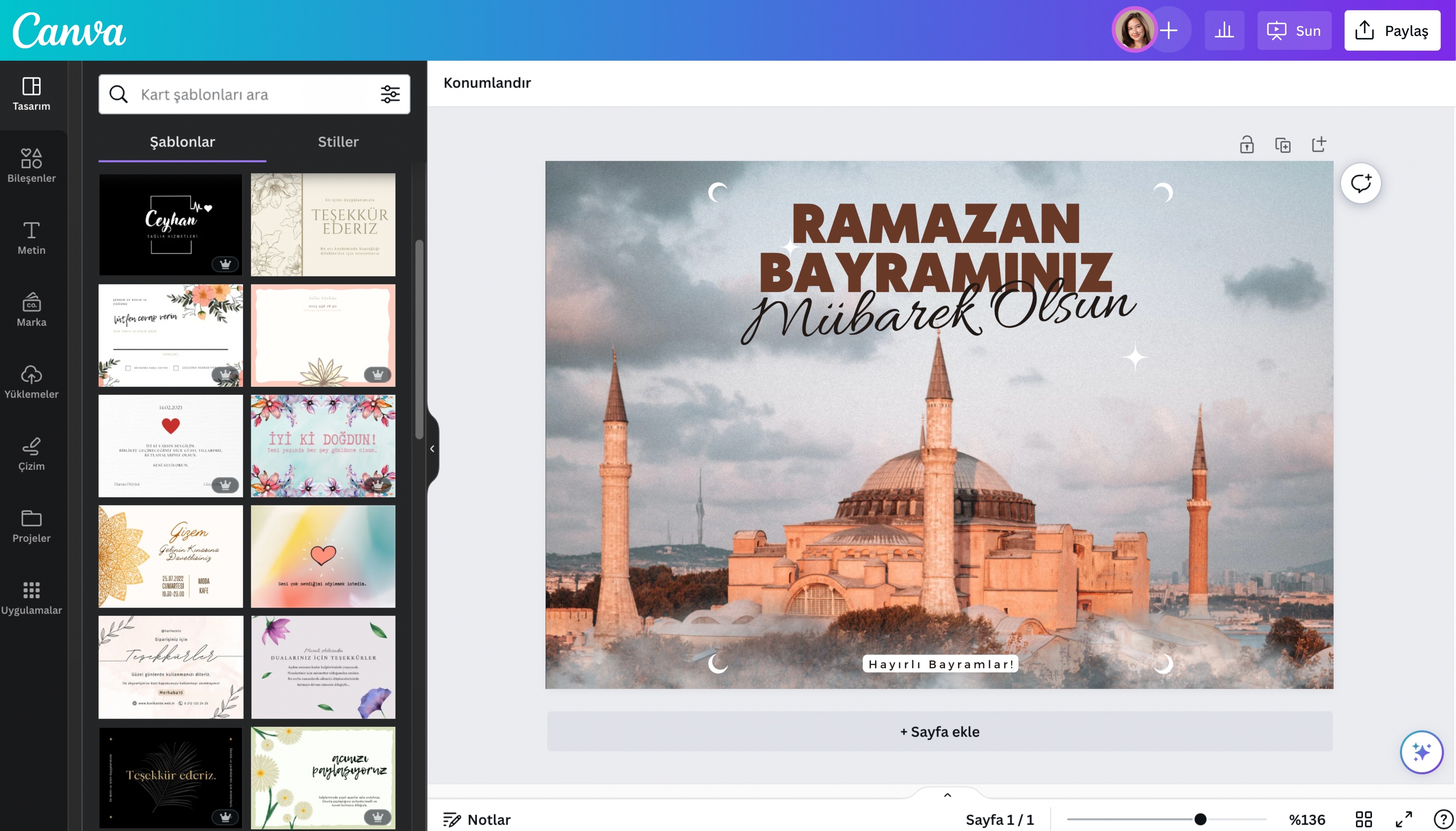 ramazan bayramı kutlama kartı - Canva ramazan bayramı kutlama kartı - Canva