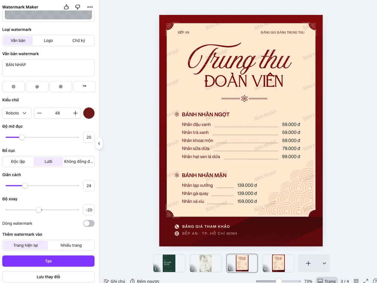 Lặp watermark trên trang mà vẫn giữ nội dung dễ đọc Lặp watermark trên trang mà vẫn giữ nội dung dễ đọc