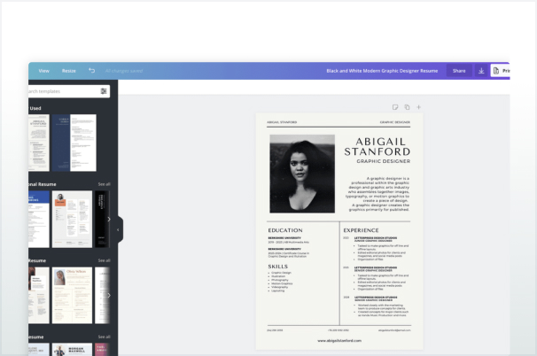 Erstelle online einen tollen Lebenslauf