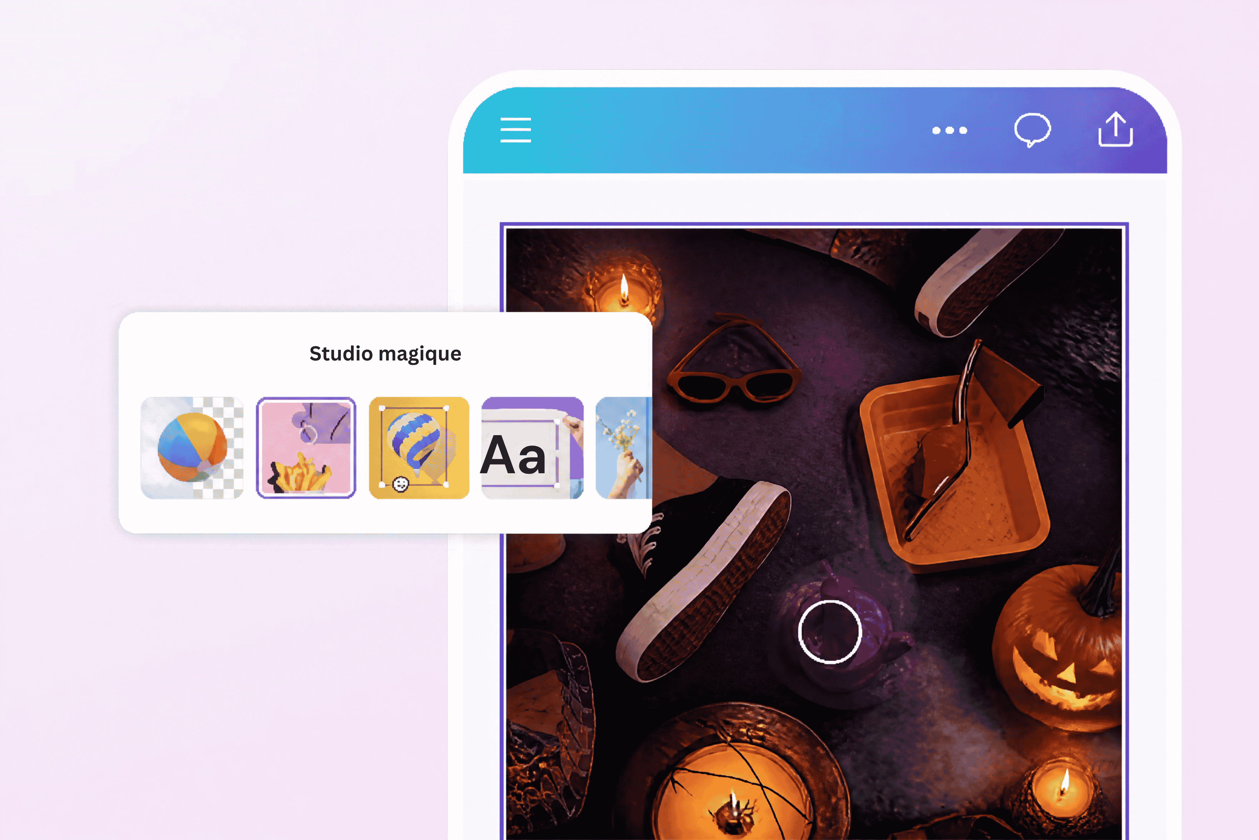 Photo avec filtre Halloween que l’on va éditer avec les outils IA de retouche photo de Canva Photo avec filtre Halloween que l’on va éditer avec les outils IA de retouche photo de Canva