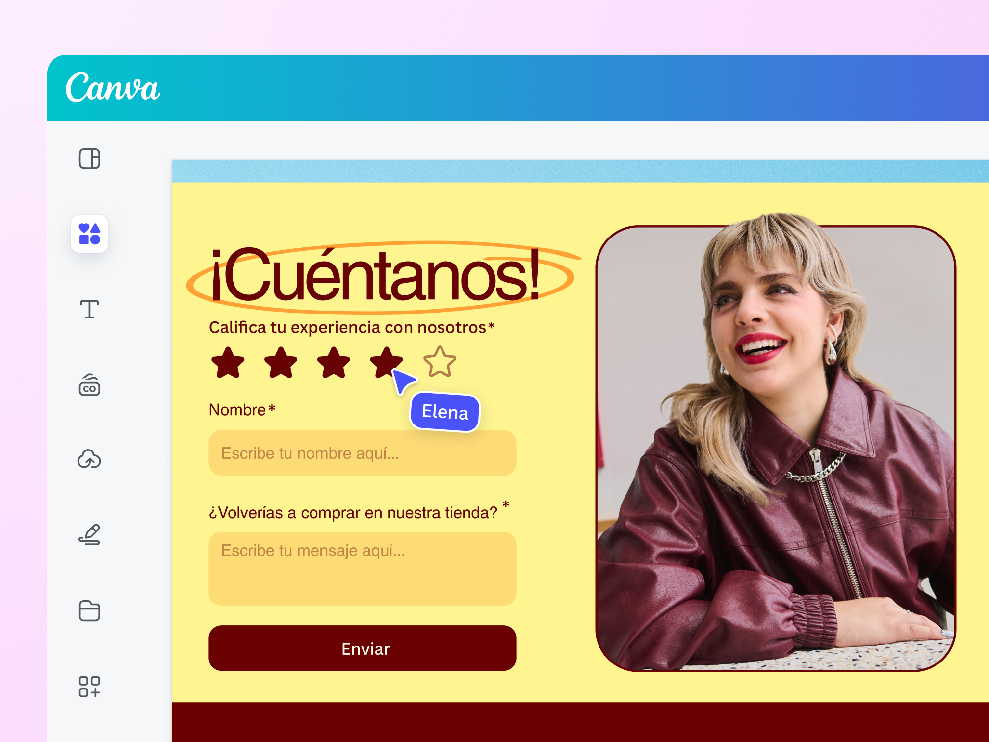 Sample editable online form