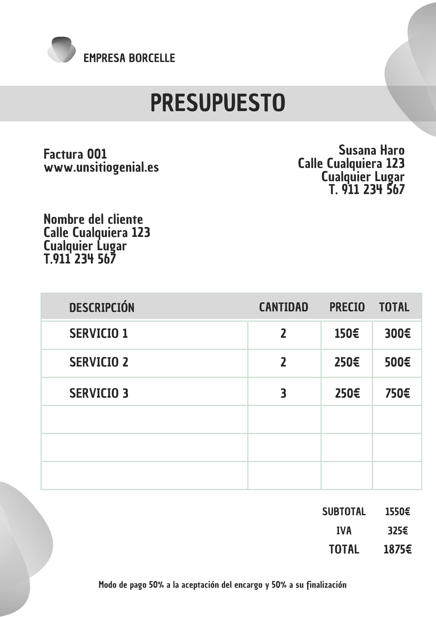 Crear presupuesto empresarial Crear presupuesto empresarial