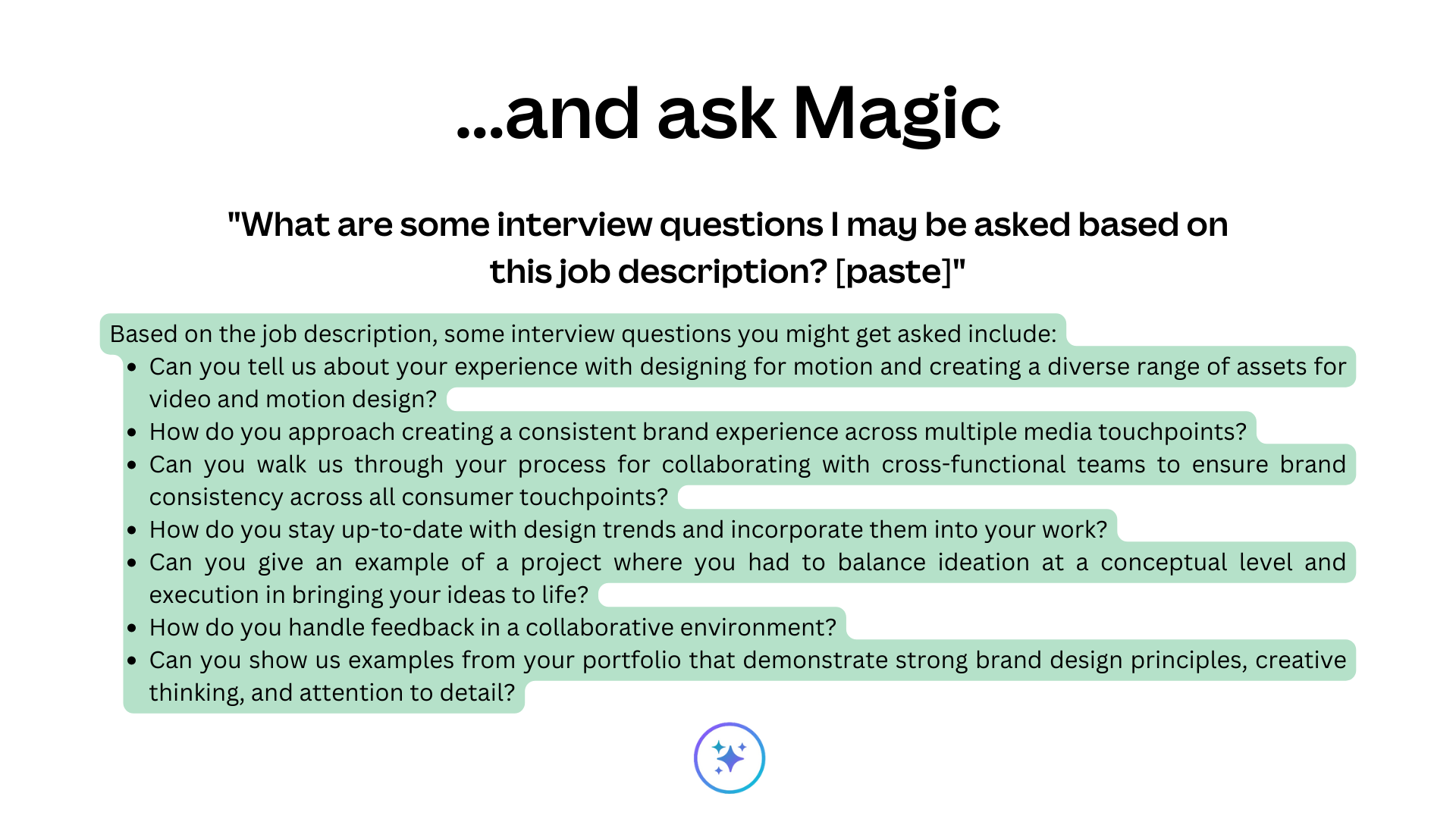 Magical Interview Question Supercharge your job search with Canva’s AI tools