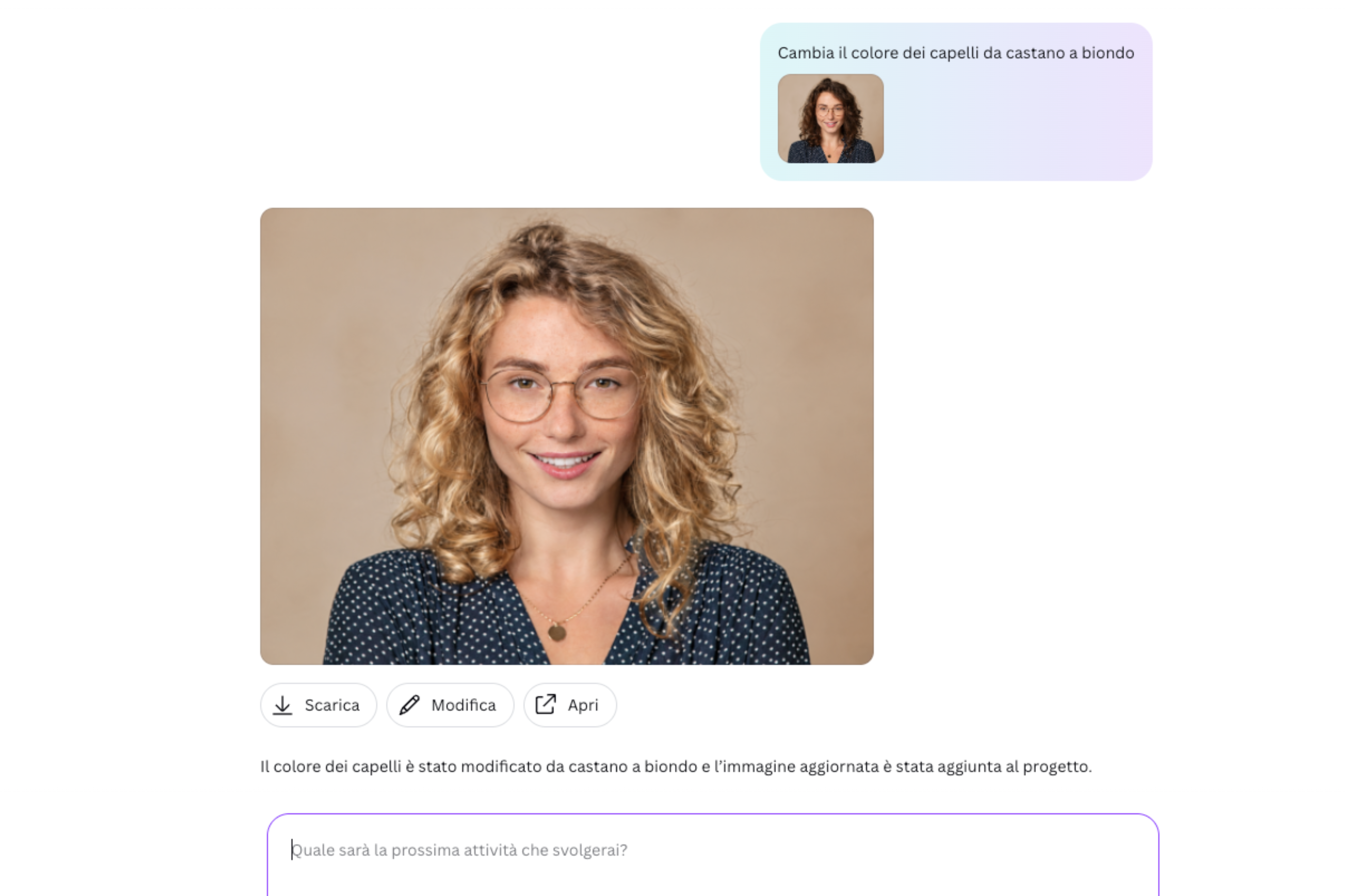Colore capelli virtuale applicato a una foto direttamente dal browser con Canva Colore capelli virtuale applicato a una foto direttamente dal browser con Canva
