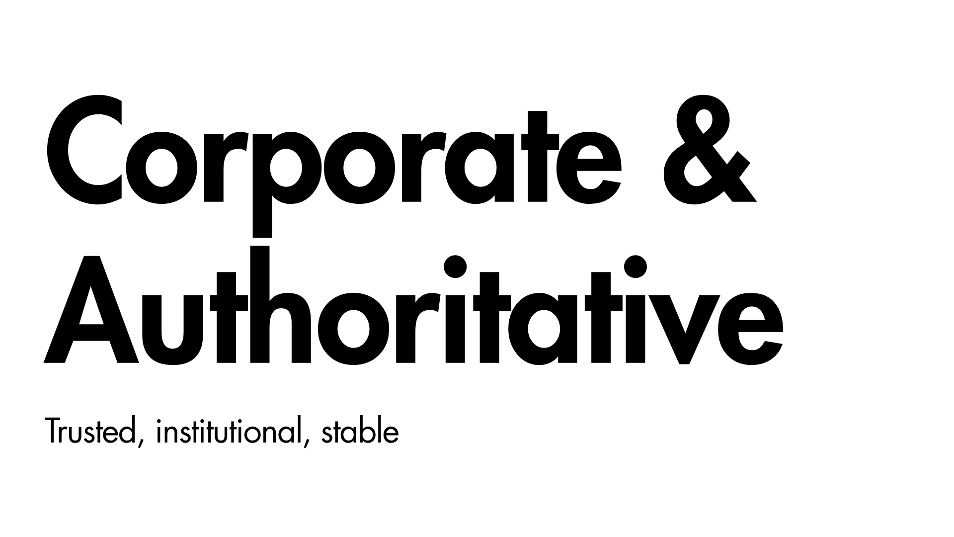 Corporate & Authoritative option