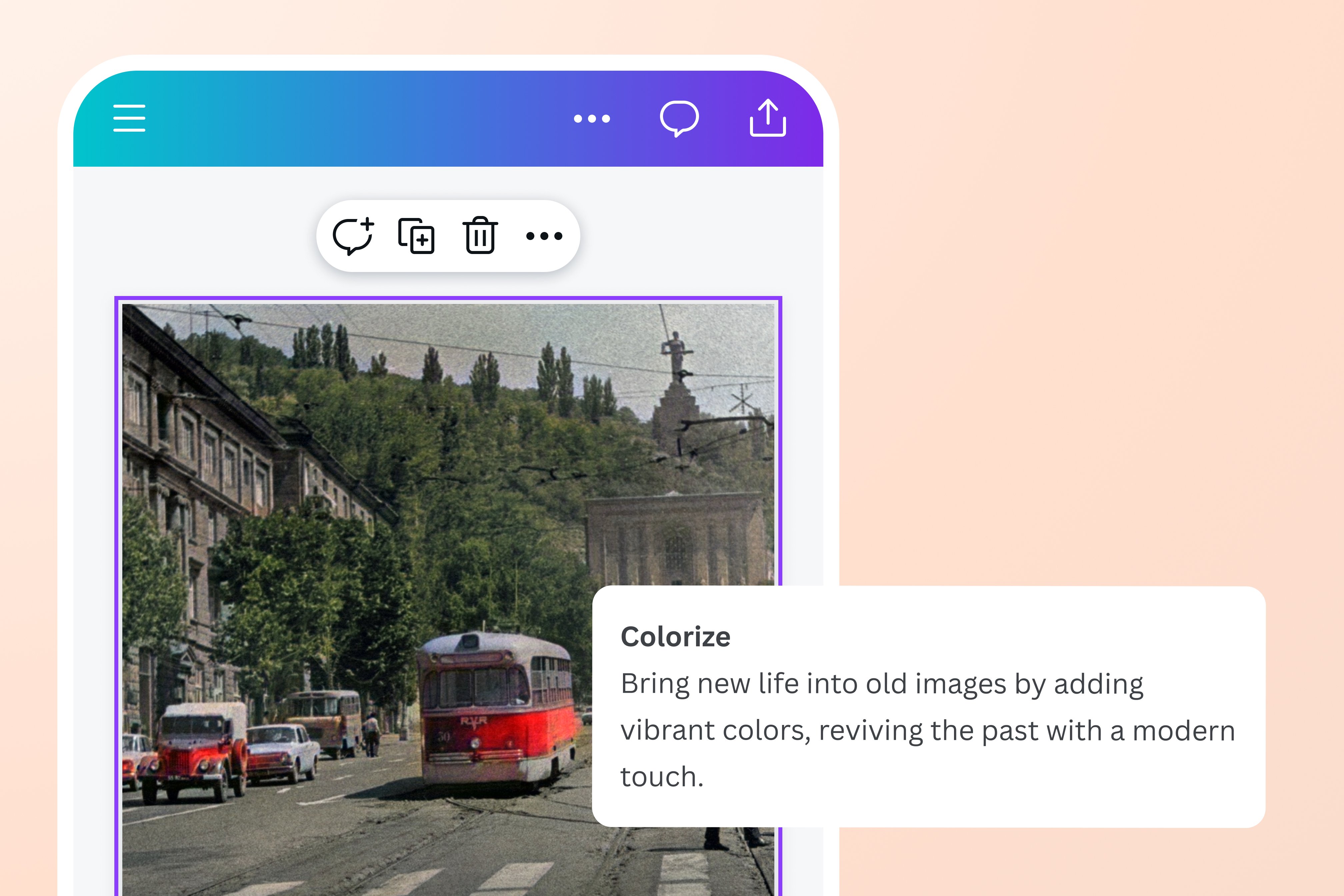 Sube una foto en blanco y negro y luego colorea