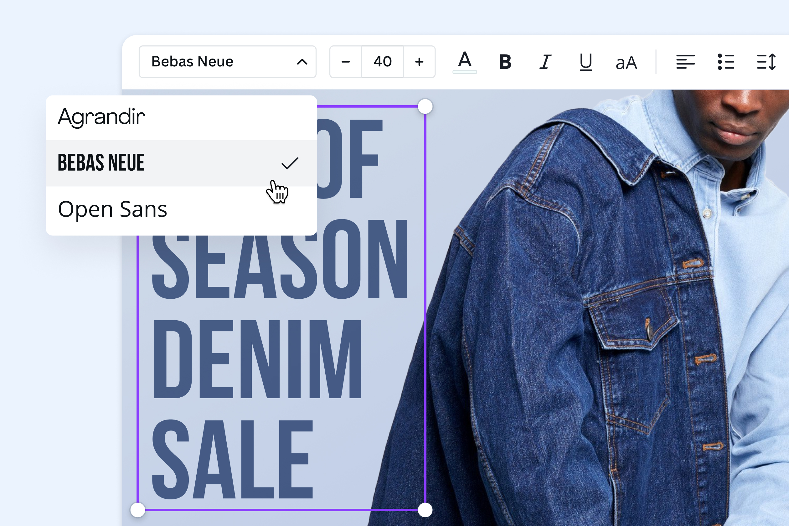 Add text and change fonts to your image
