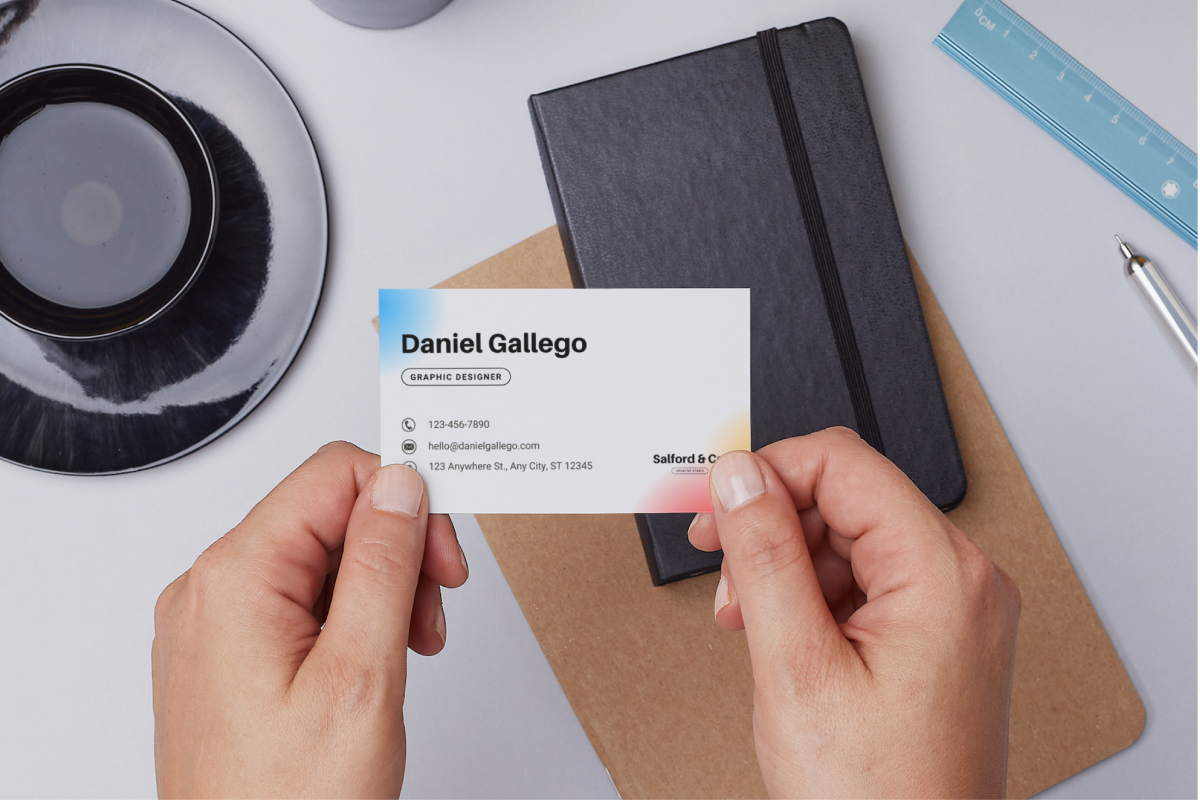 Business card mockup generator