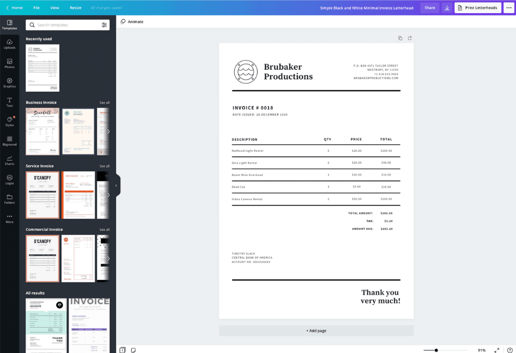 How to make an invoice - Canva How to make an invoice - Canva