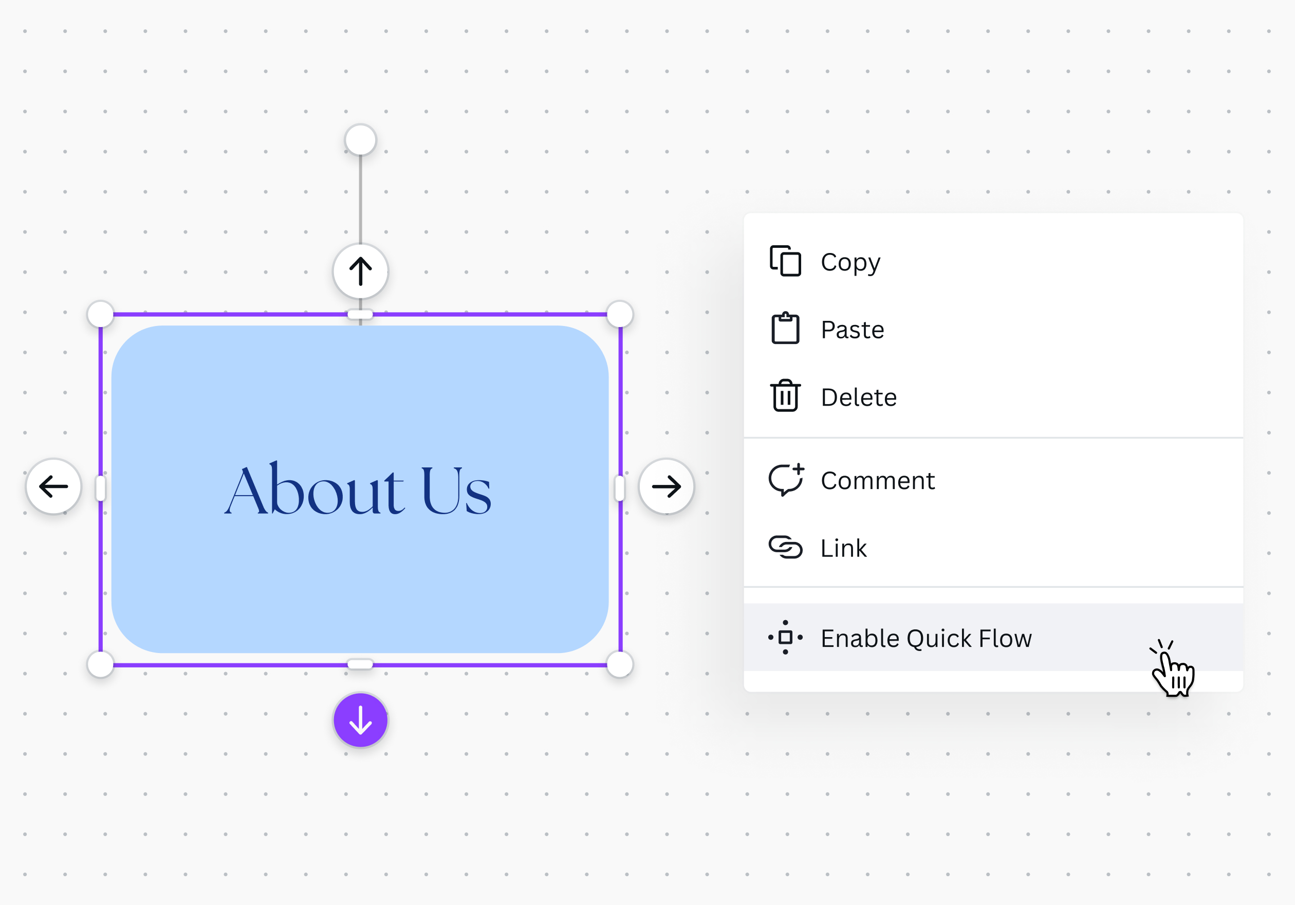 Connect shapes easily when you enable Quick Flow