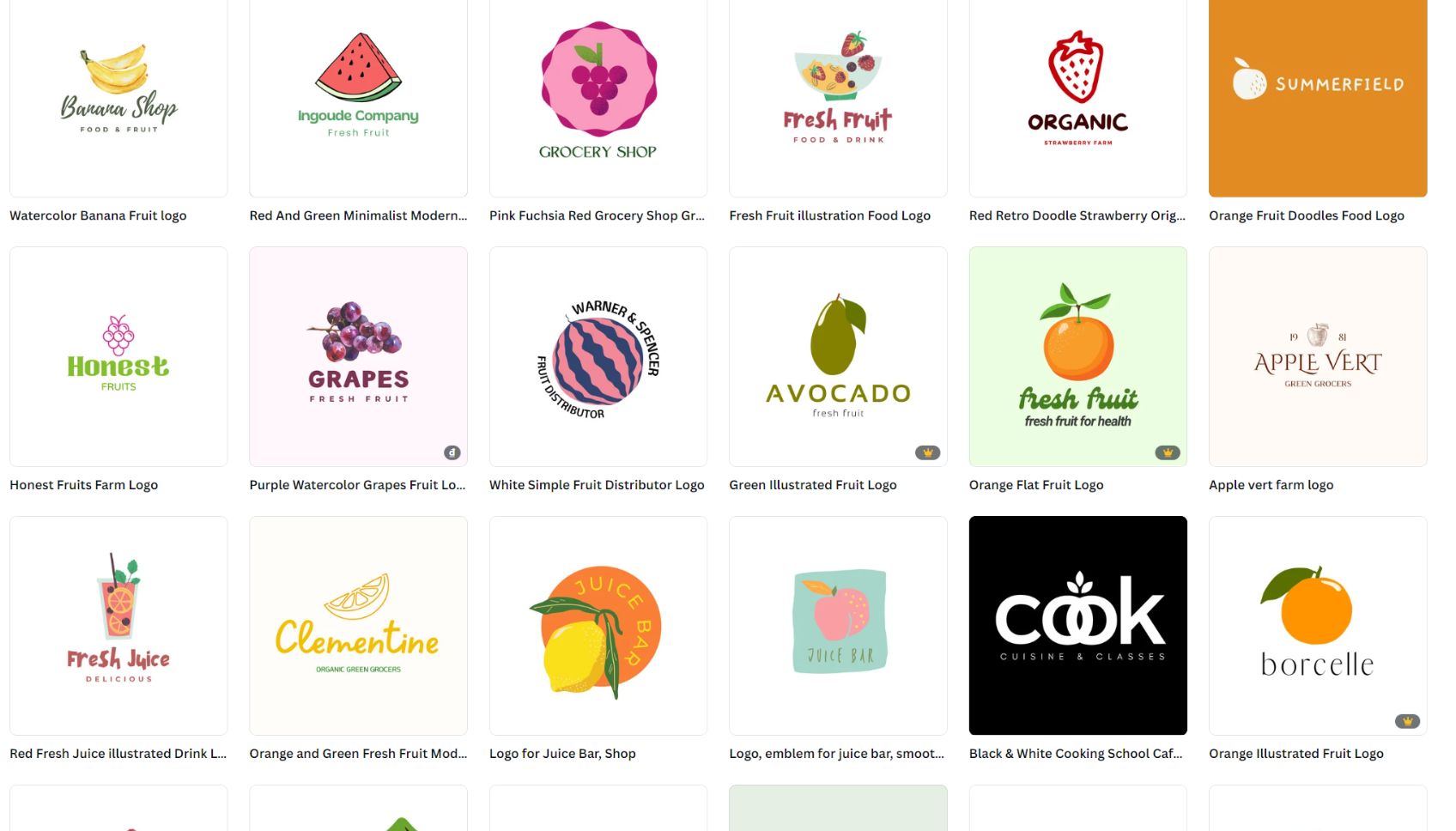 Thiết kế logo trái cây Thiết kế logo trái cây