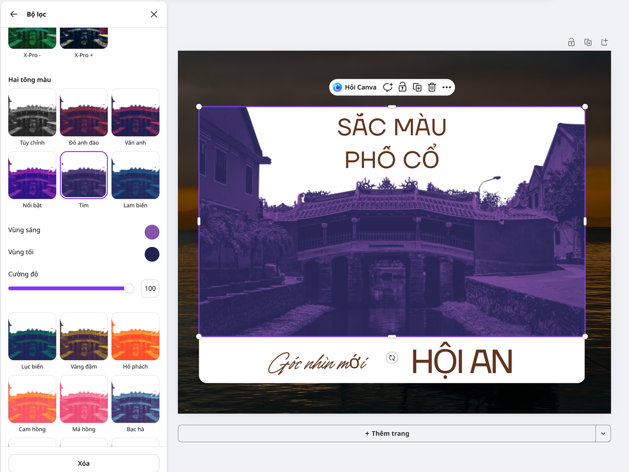 Biến ảnh chụp thành hình minh họa hai tông màu
