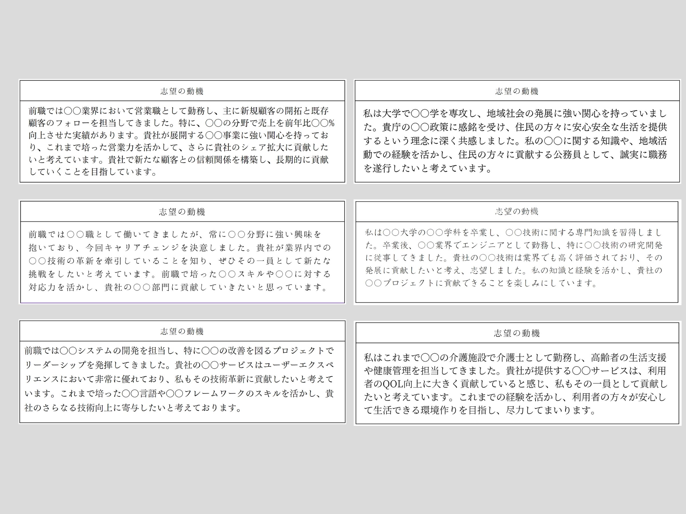 履歴書の志望動機の書き方