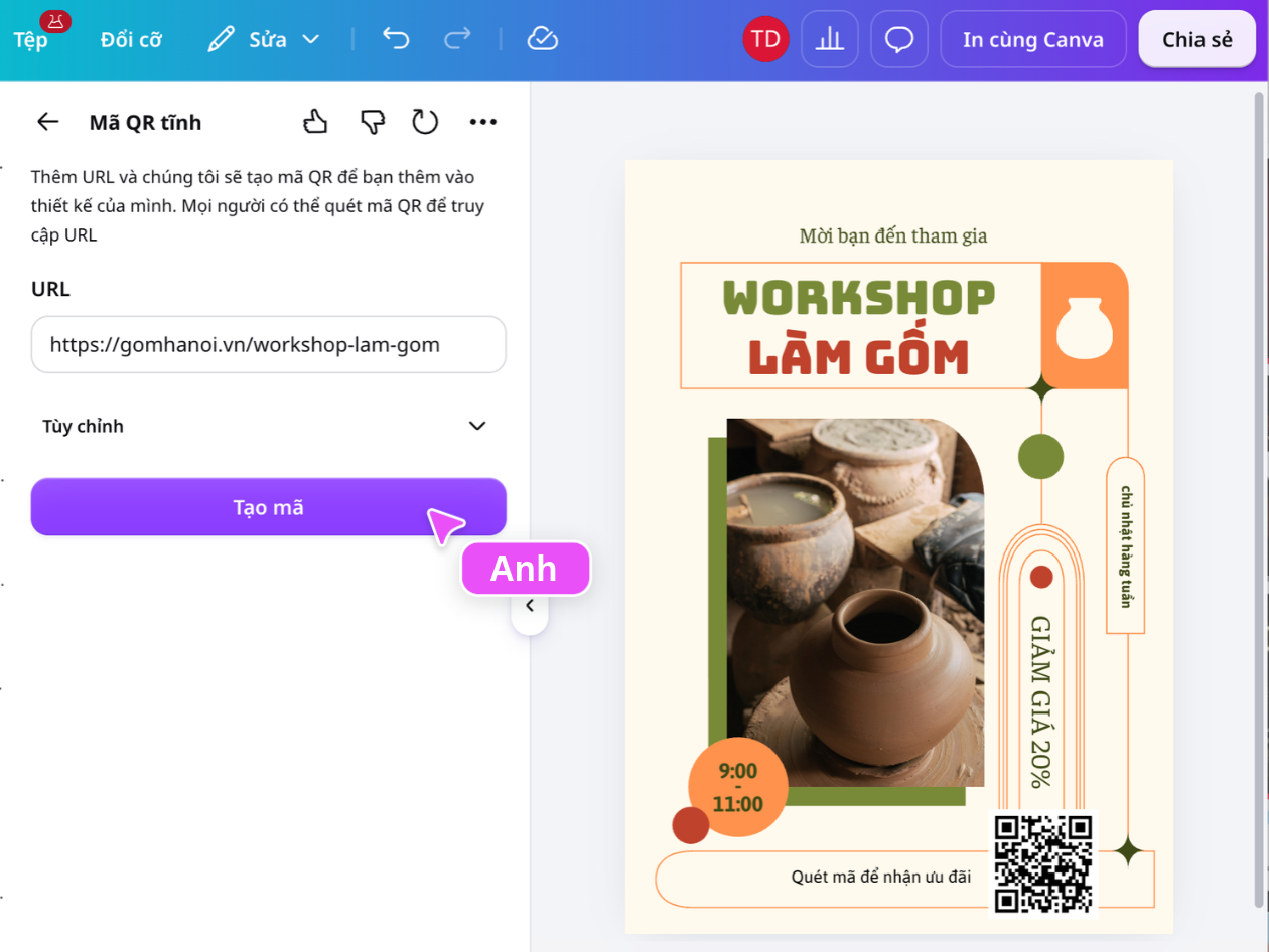 Làm trọn quy trình từ PDF đến mã QR trong Canva Làm trọn quy trình từ PDF đến mã QR trong Canva