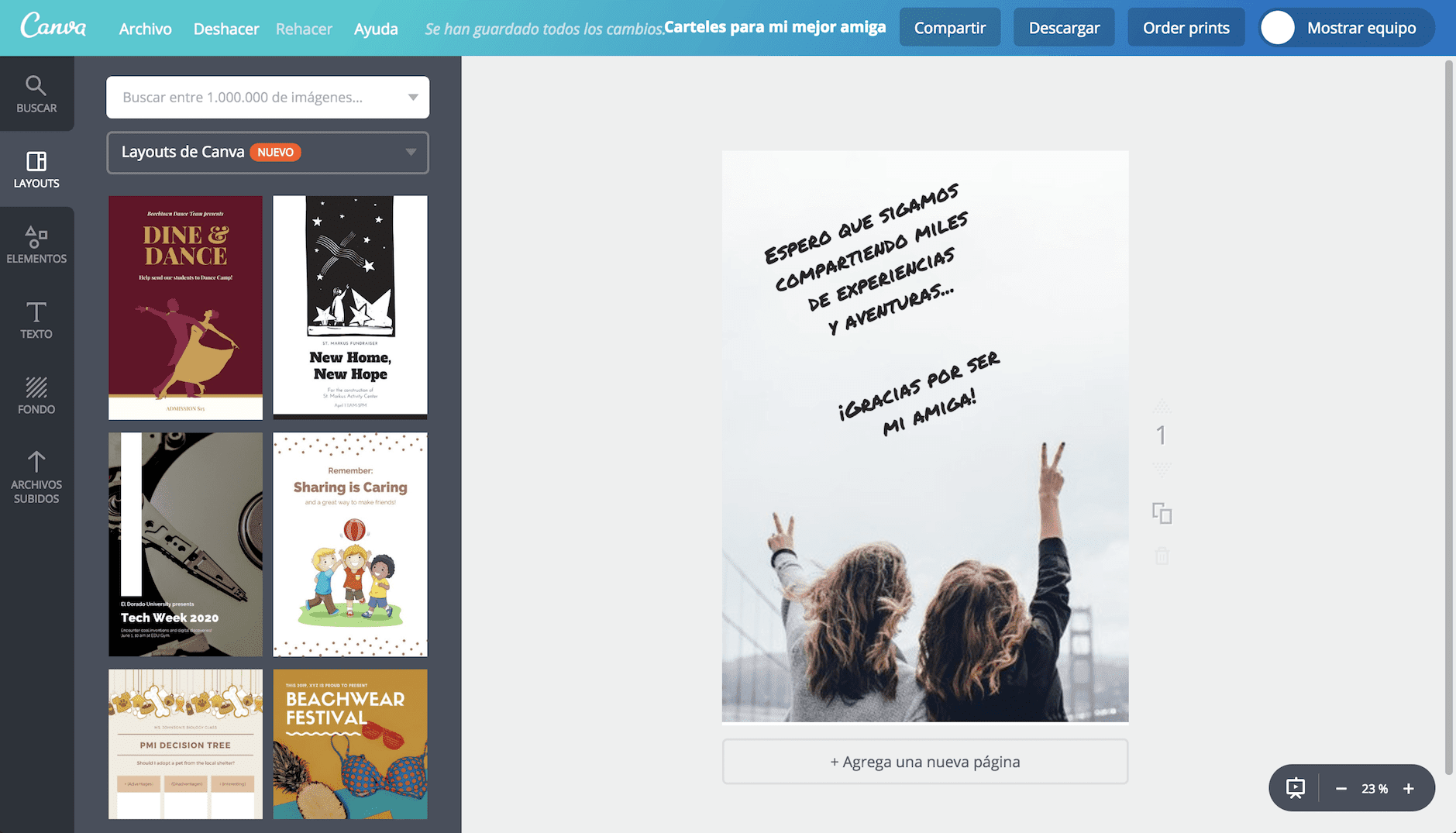 Carteles para tu mejor amiga