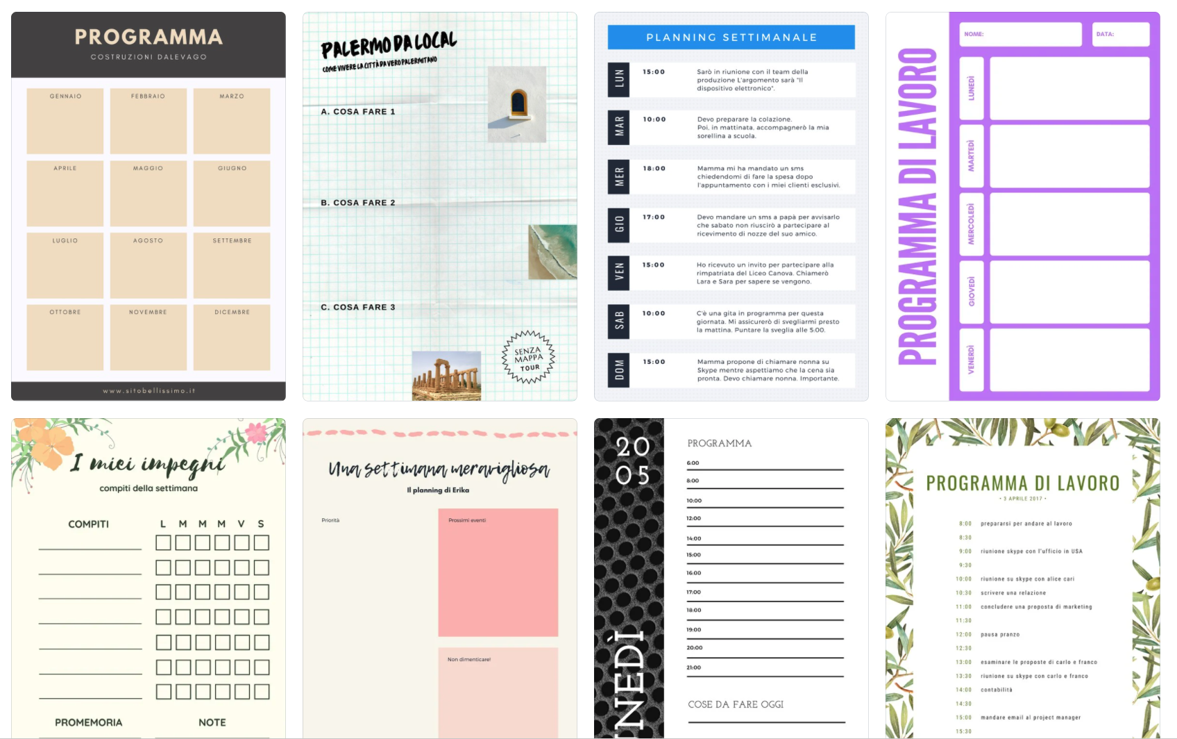 Crea agende online: Crea la tua agenda personalizzata gratis | Canva