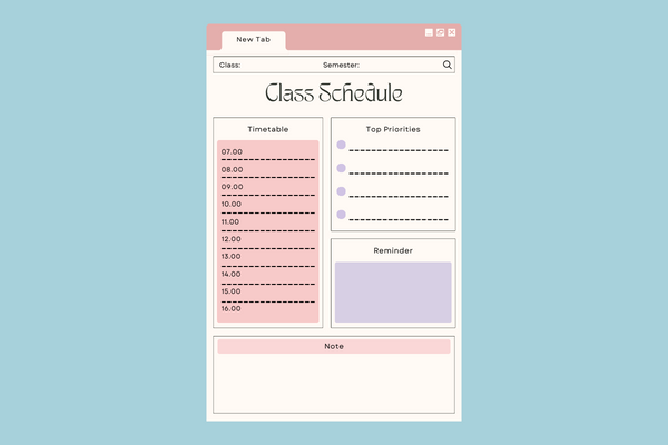 Plantillas de horarios de clases para mantener todo organizado